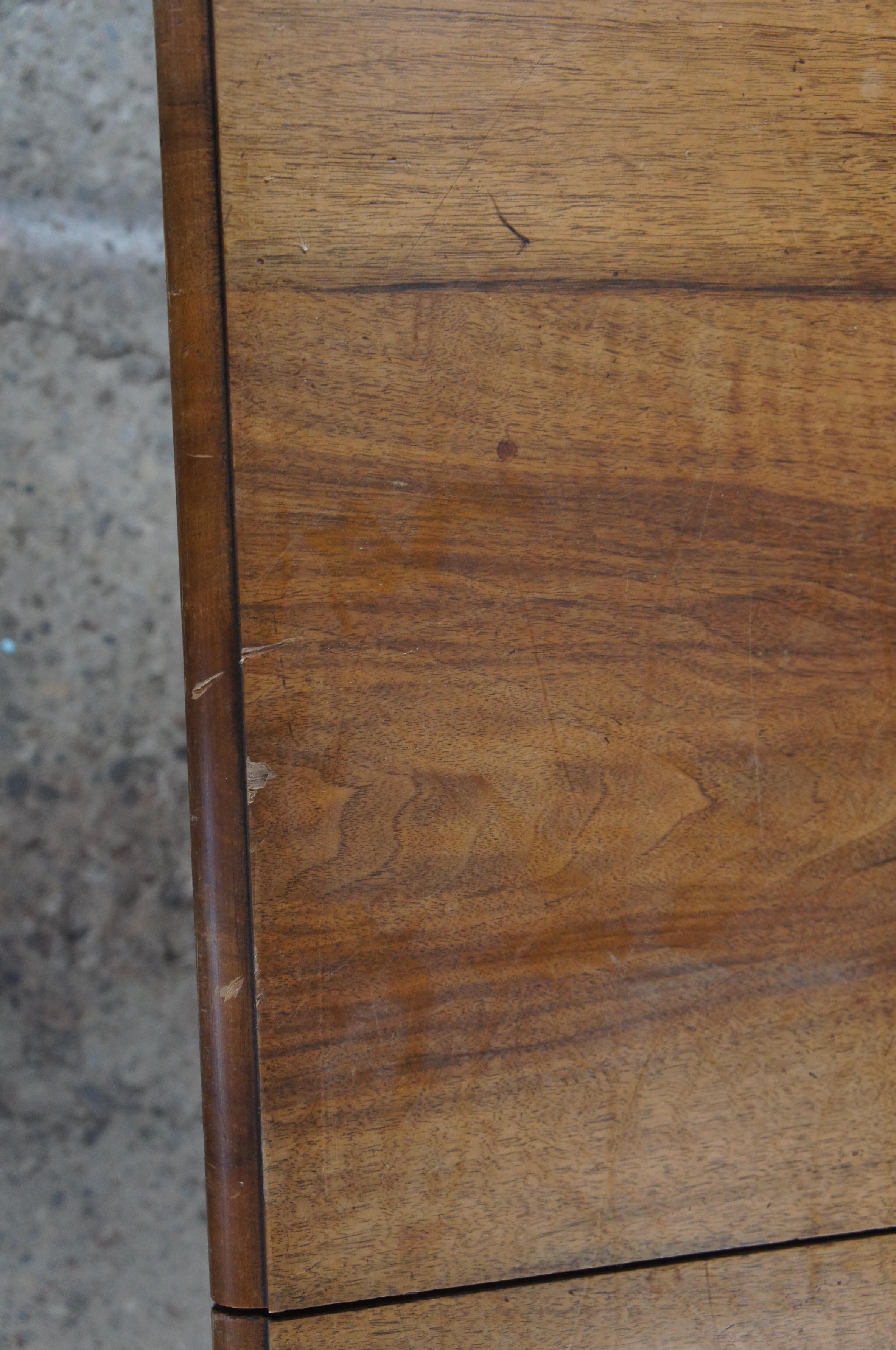 Ancienne table de salle à manger pliante en noyer victorien américain 51