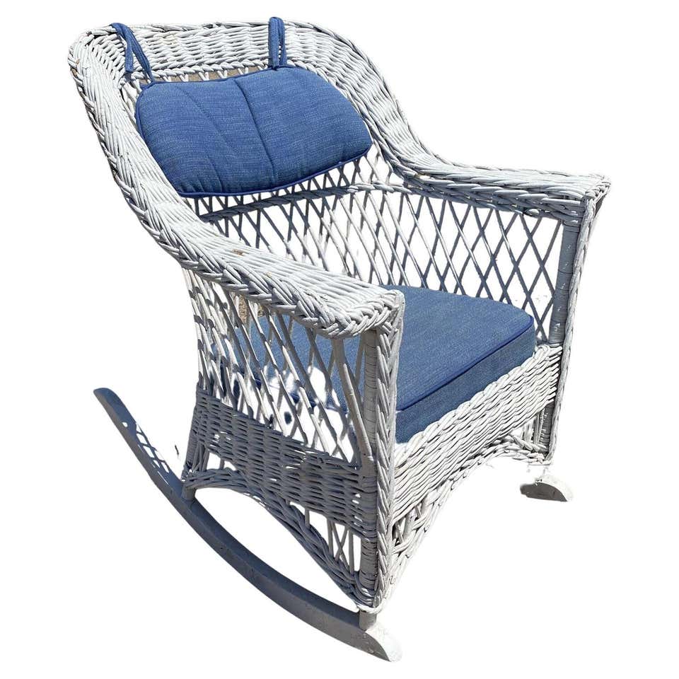 VICTORIAN WICKER PLATFORM ROCKER at 1stDibs