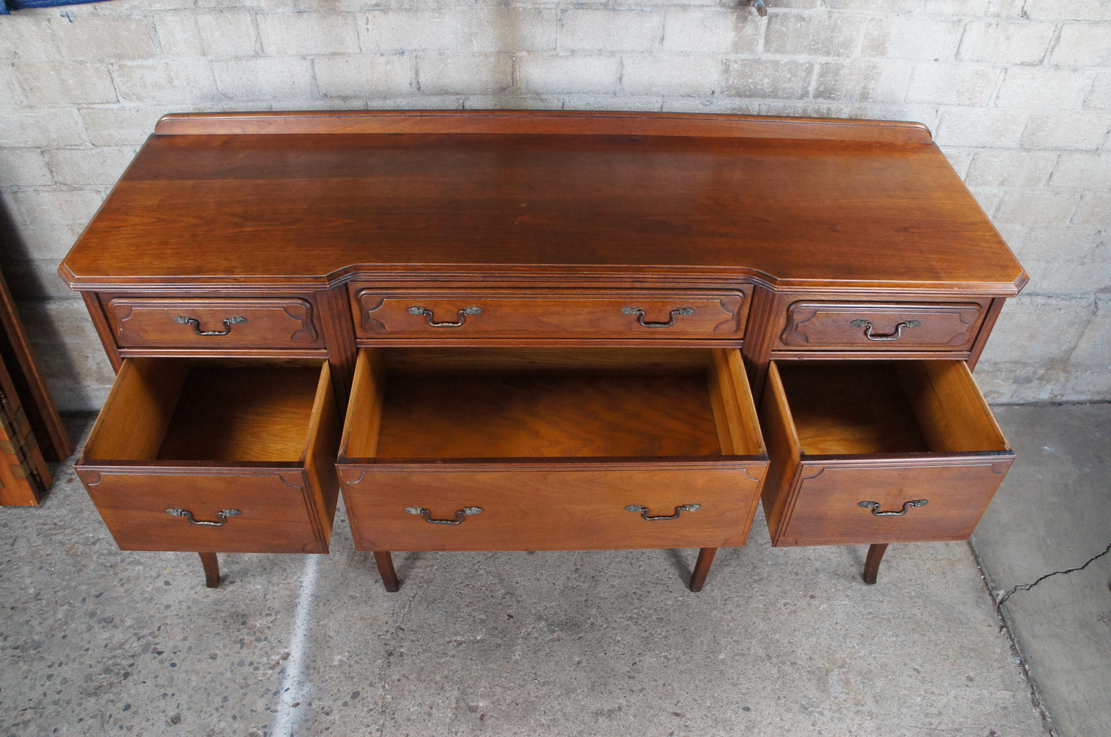 Antique American Walnut Buffet Sideboard Server Console Credenza French Revival 1