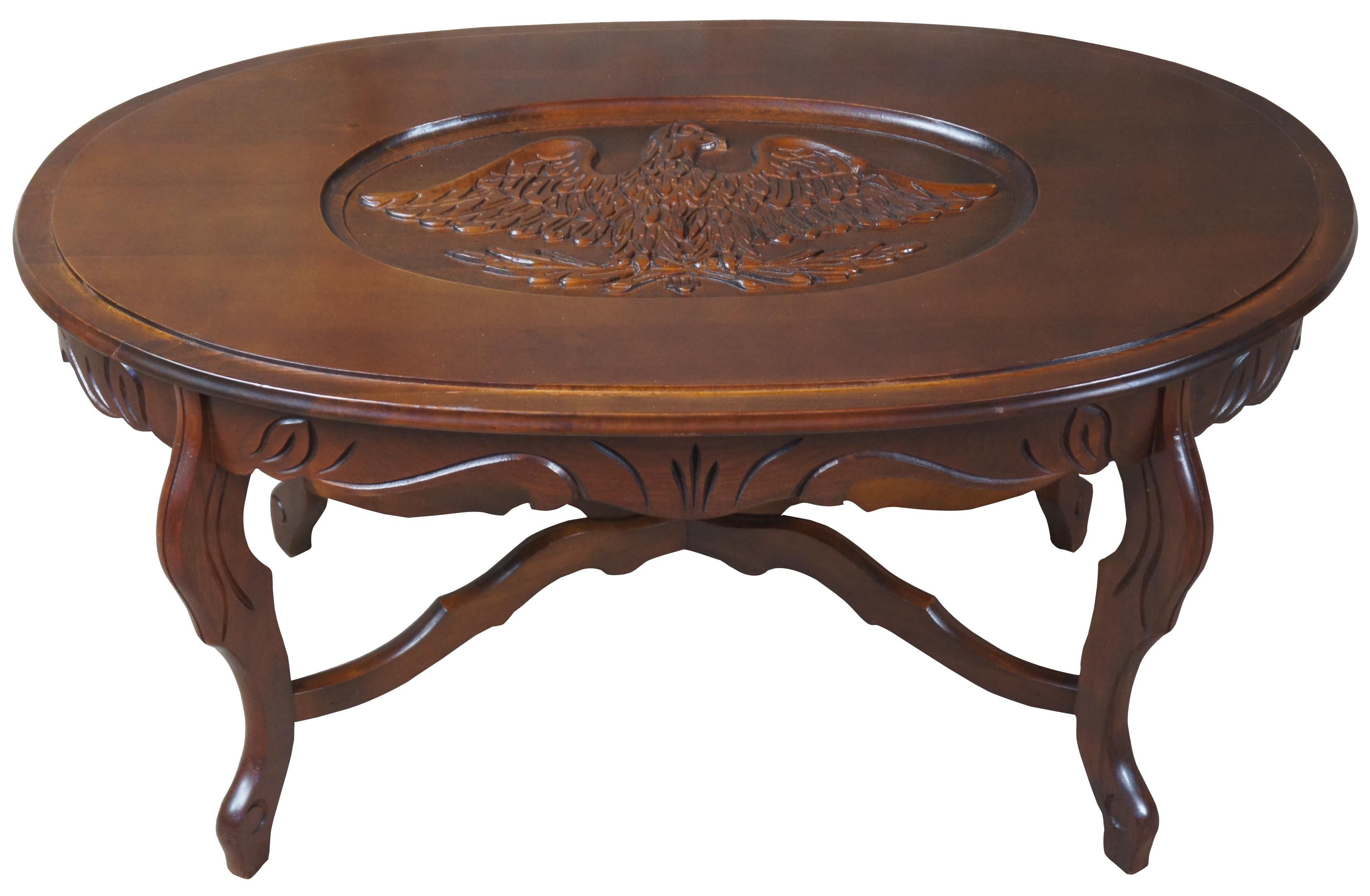 antique coffee table with removable glass tray top