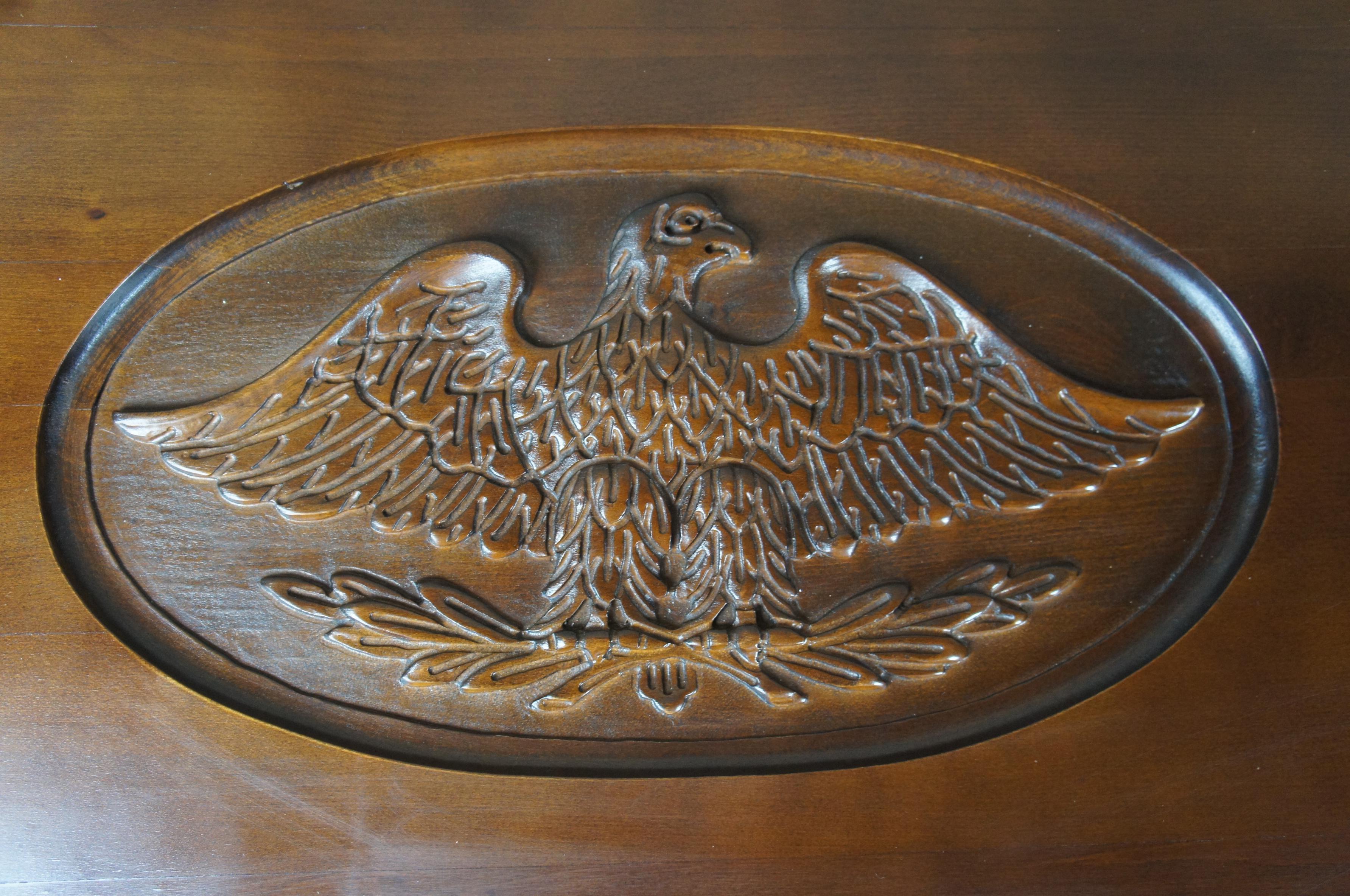 antique serving table with removable tray