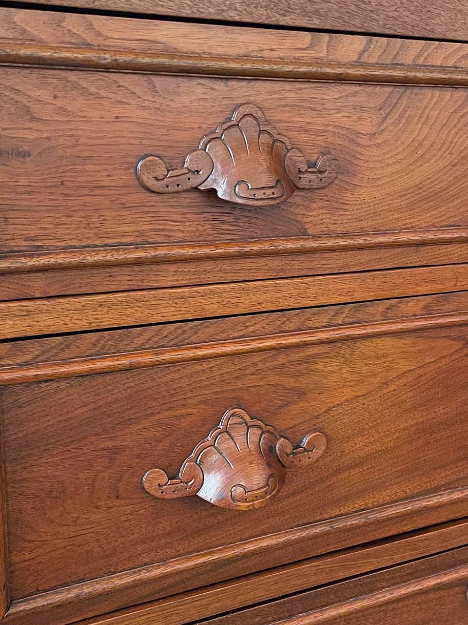 Antique American Walnut & Marble Top Dresser with Three Drawers 4