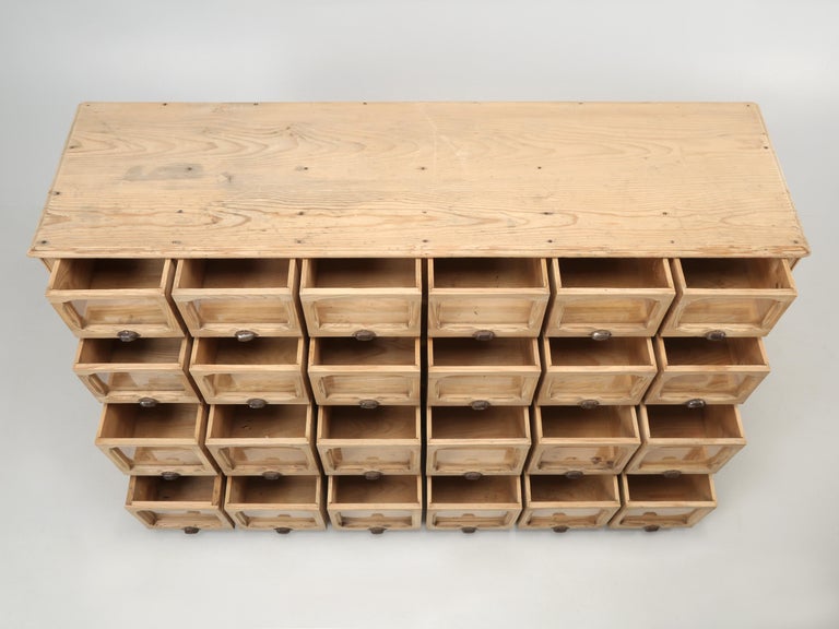 Antique American Washed Pine Apothecary or Seed with a Paneled