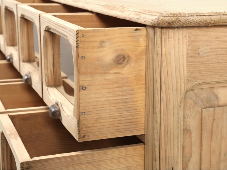 Antique American Washed Pine Apothecary or Seed with a Paneled