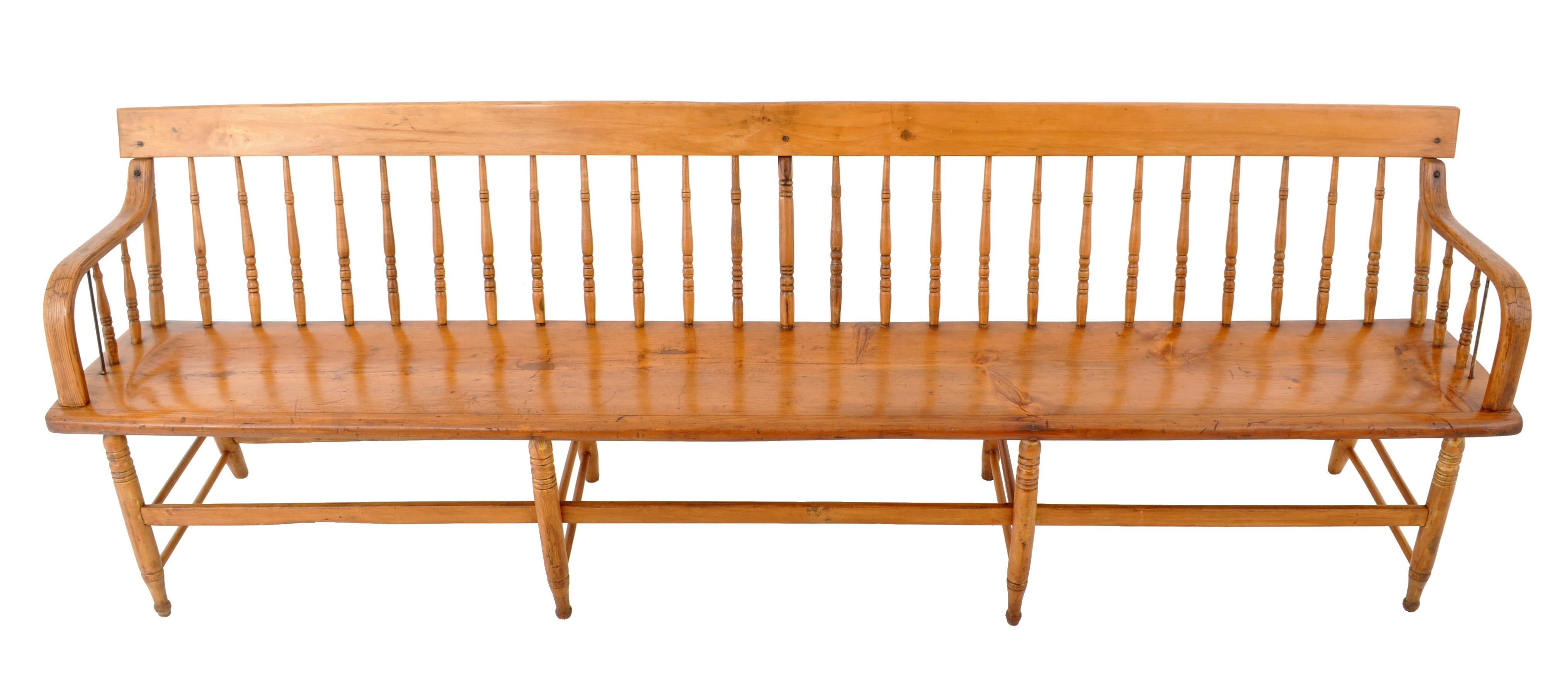 antique spindle bench