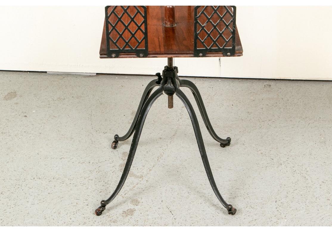 Antique American Wood and Iron Lectern 3