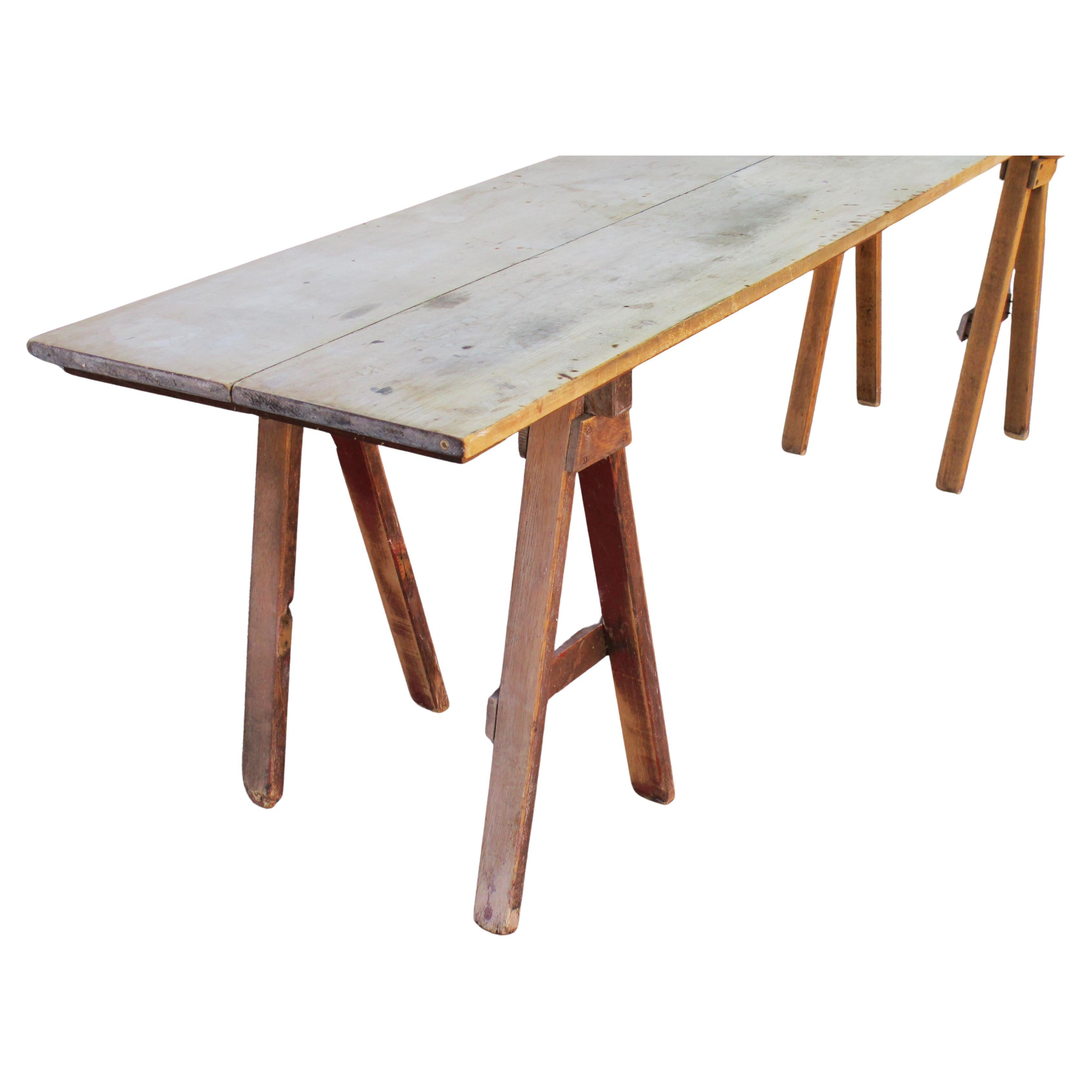 Américain Ancienne table de ferme américaine en Wood Grange, Circa 1900 en vente