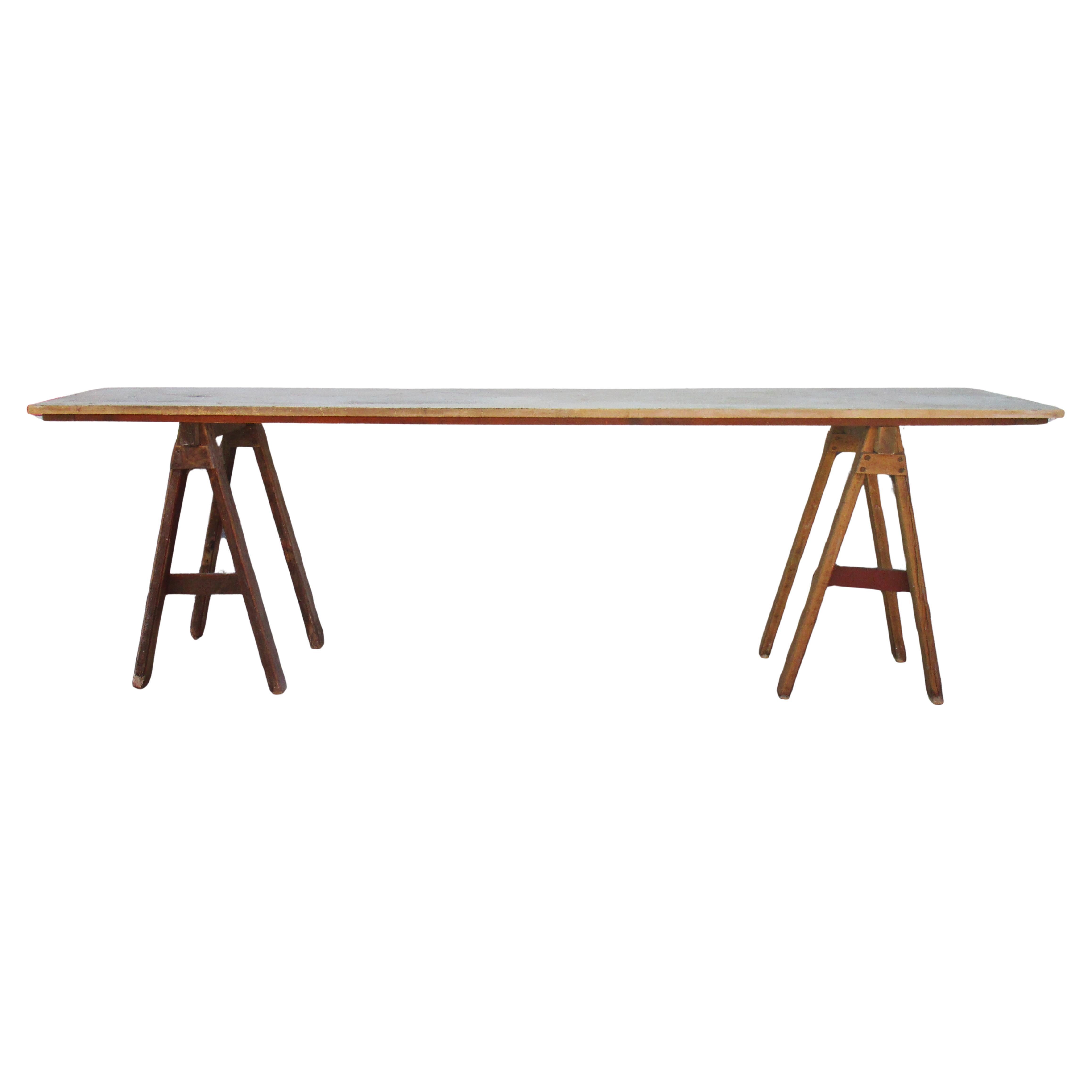 20ième siècle Ancienne table de ferme américaine en Wood Grange, Circa 1900 en vente