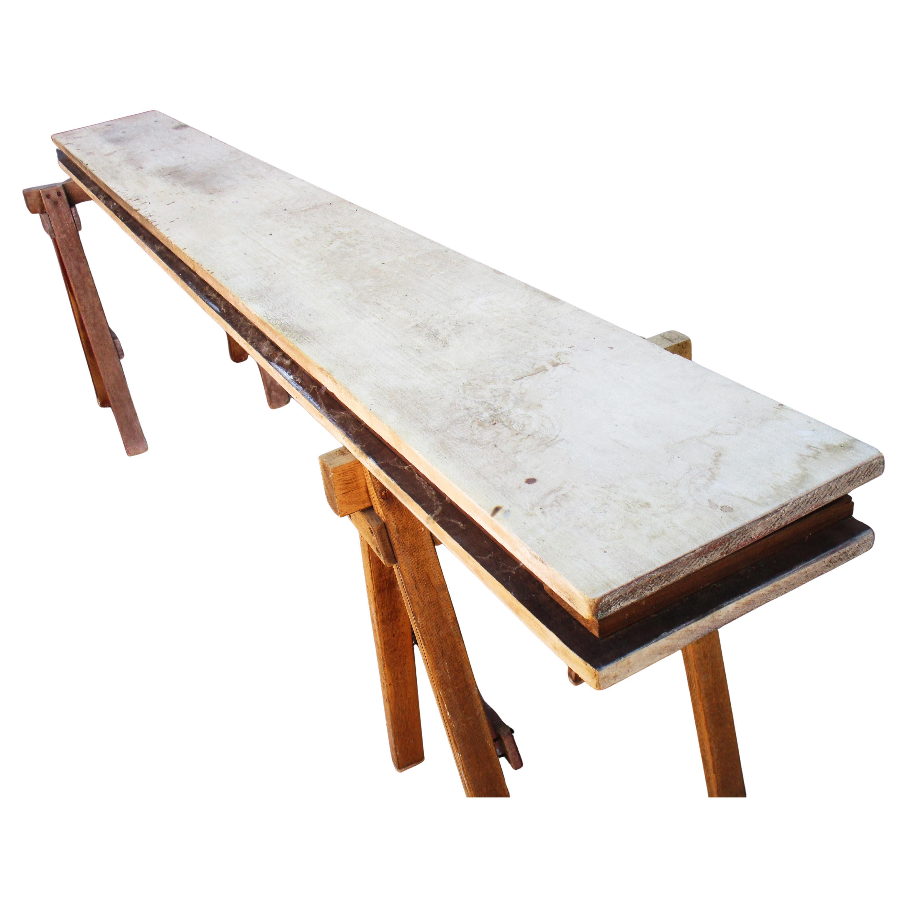 Fer Ancienne table de ferme américaine en Wood Grange, Circa 1900 en vente