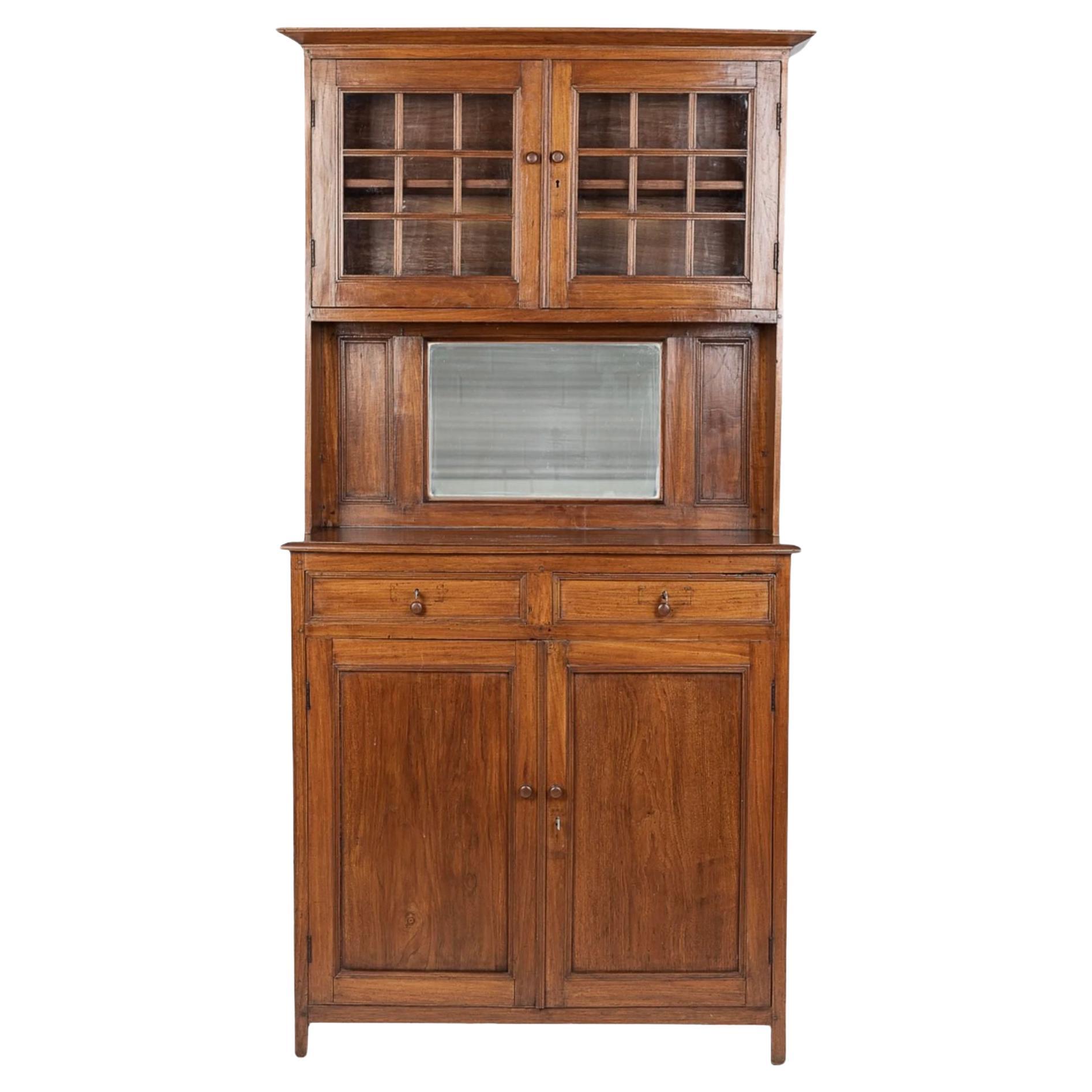 Antique American Wooden Cupboard Storage Cabinet, Late 1800s