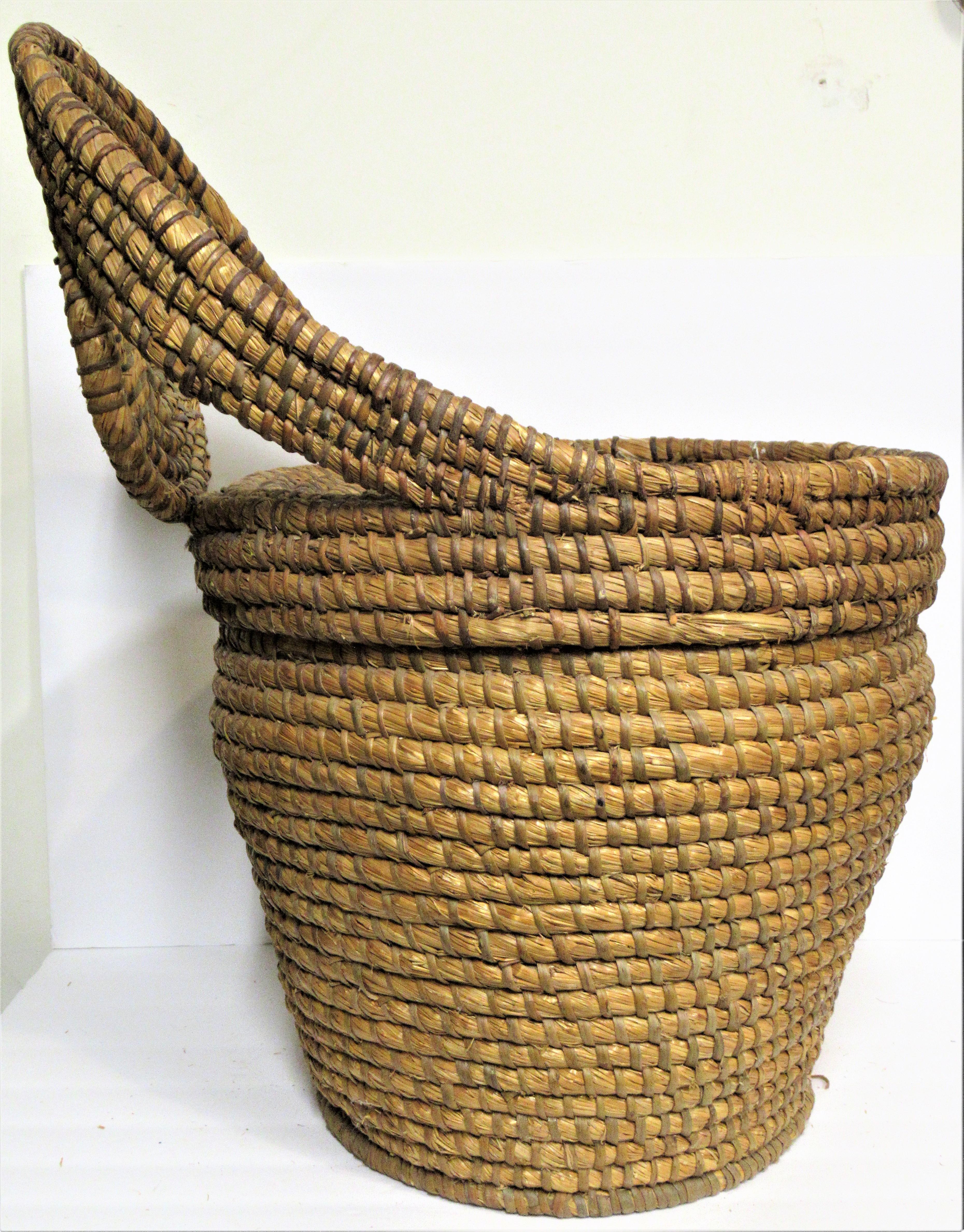 Antique Americana Pennsylvania Rye Straw Lidded Basket 6