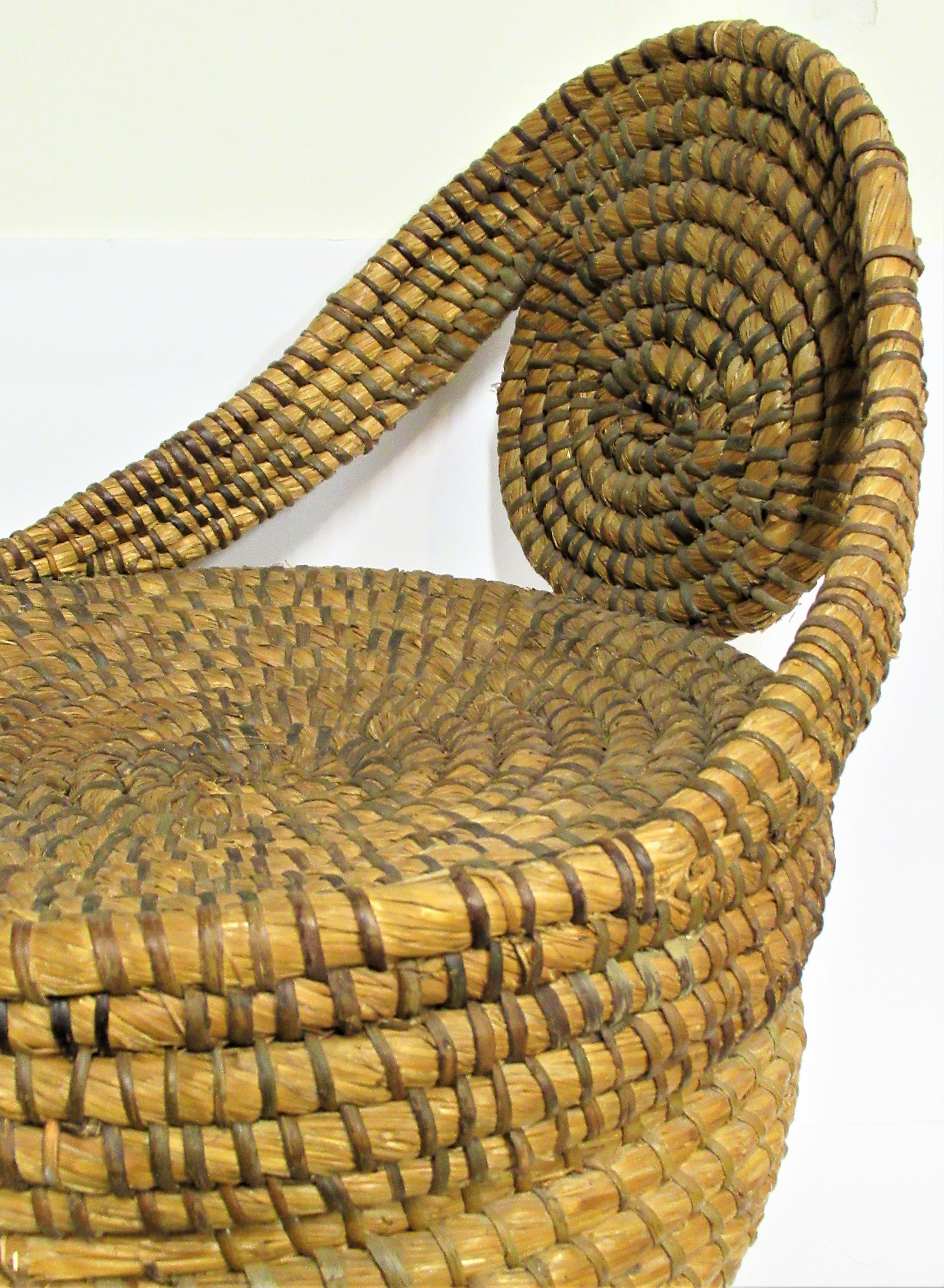Antique Americana Pennsylvania Rye Straw Lidded Basket 2