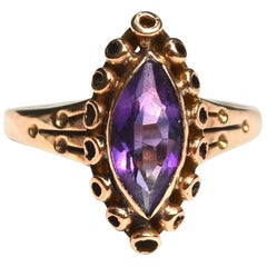 Antique Amethyst 14 Karat Gold Ring