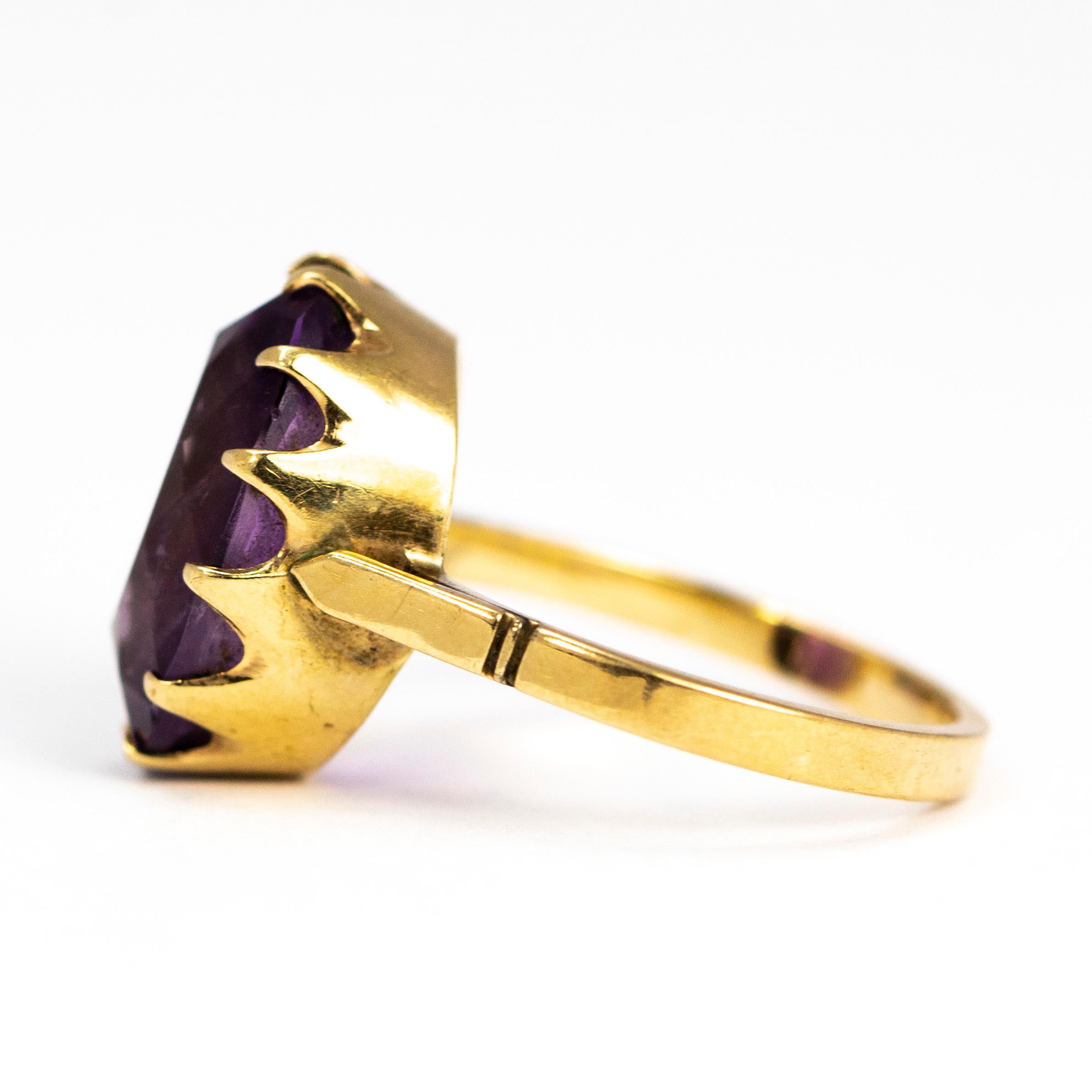 9 carat gold amethyst ring