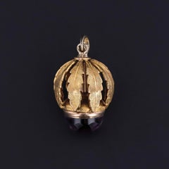 Antique Amethyst Charm of 14k Gold