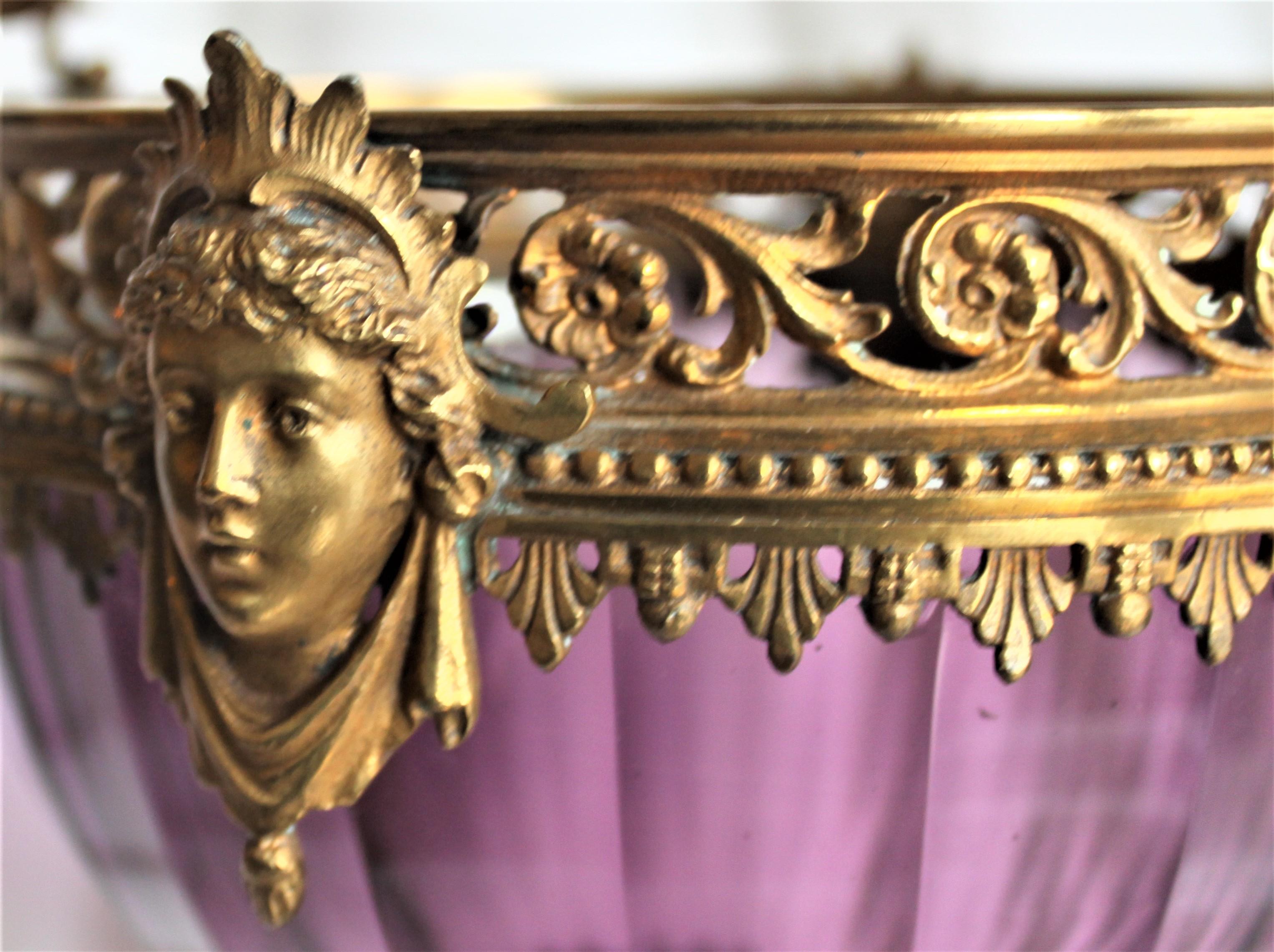 Antique Amethyst Glass Compote or Pedestal Vase with Figural Gilt Bronze Mounts 3