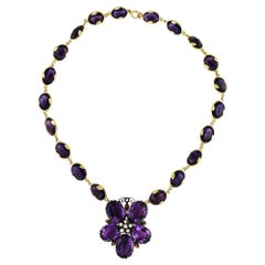 Antique Amethyst Gold Necklace at 1stdibs