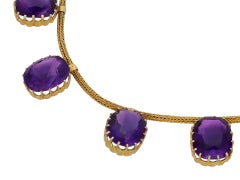 Antique amethyst necklace, circa 1890.