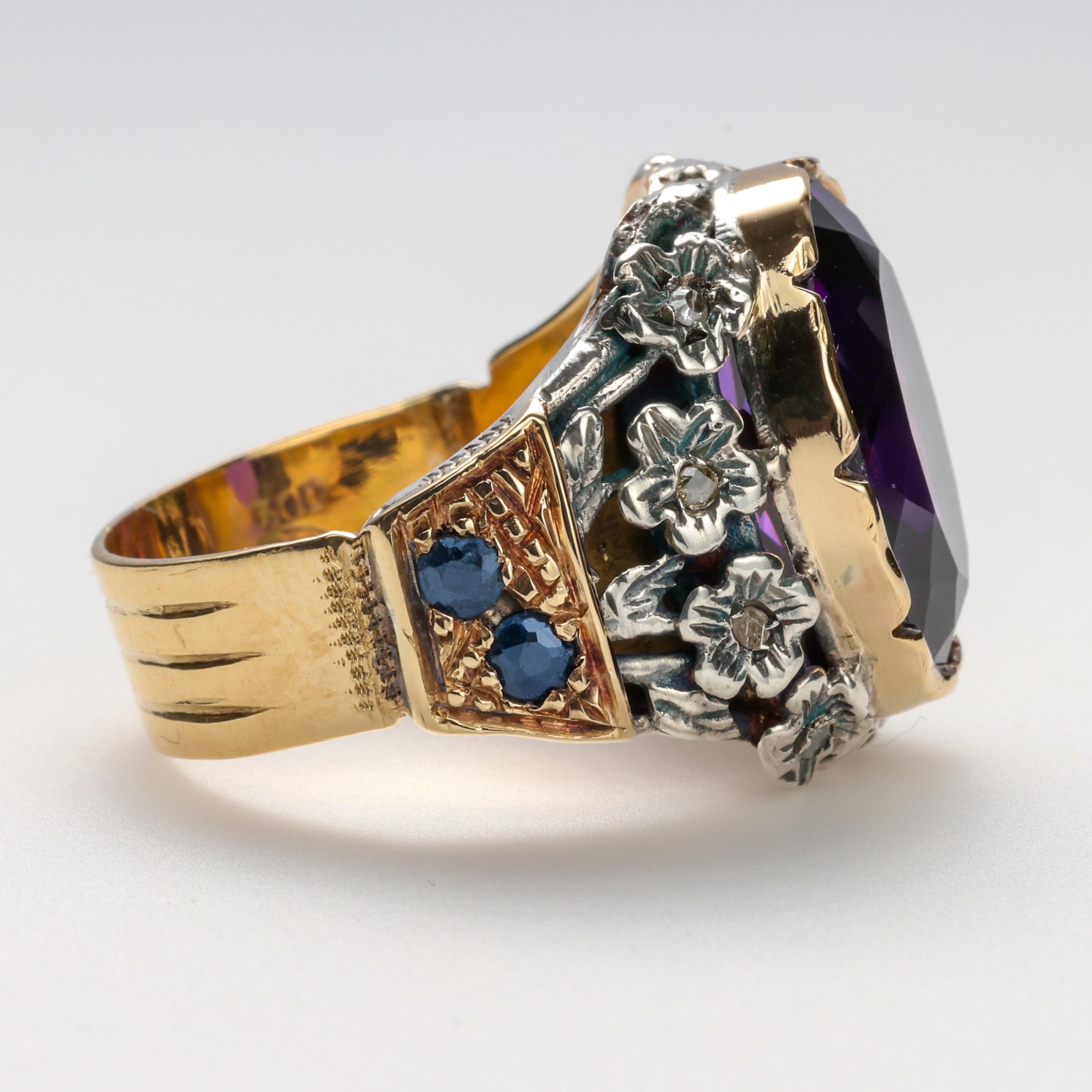Victorian Antique Amethyst Ring 9 Carats