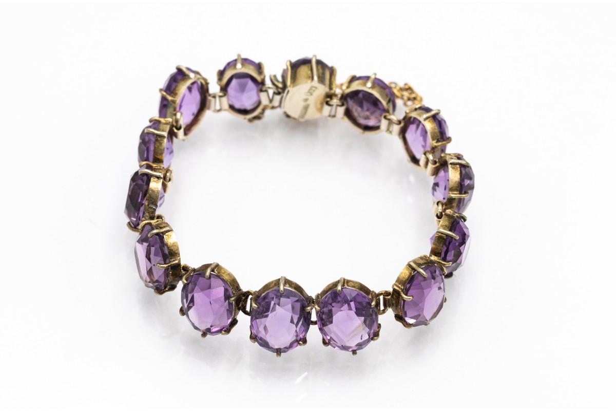 Octagon Cut Antique Amethyst Riviere Bracelet 80.0ct, Sweden, late XIX cent.