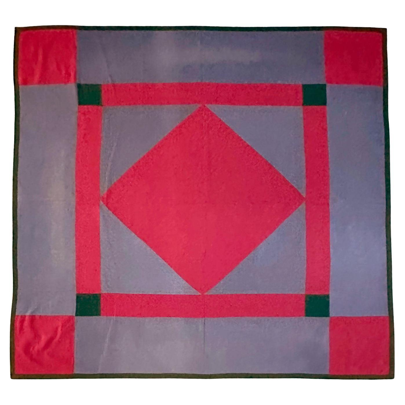 Antique Amish Dimond Quilt Lancaster Pennsylvania