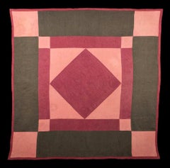 Antique Amish Dimond Quilt with Ex-Museum Provenance
