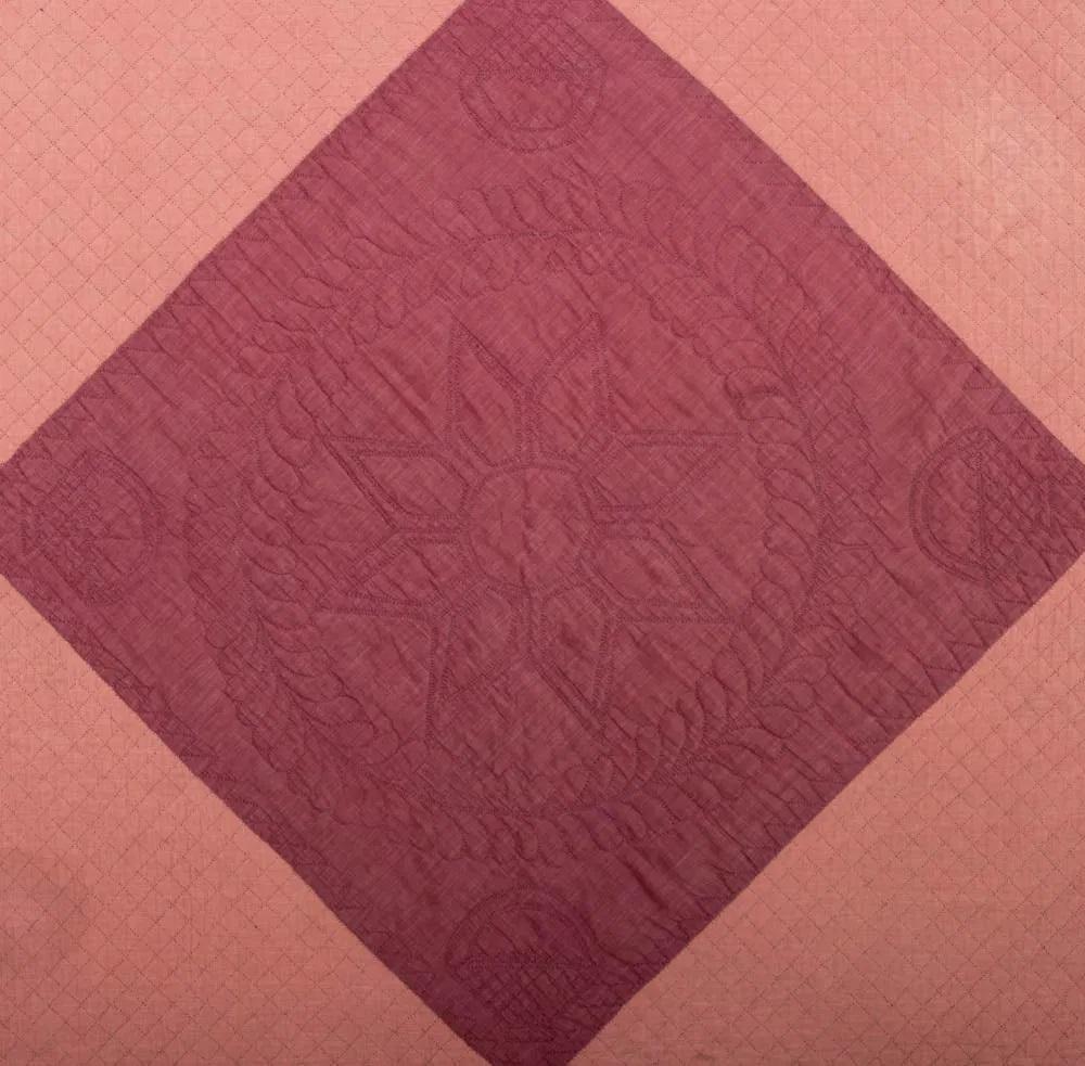 Folk Art Antique Amish Dimond Quilt with Ex-Museum Provenance For Sale