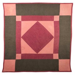 Antique Amish Dimond Quilt with Ex-Museum Provenance