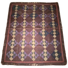 Vintage Amish Quilt Blanket