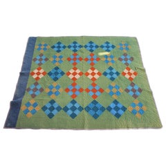 Antiker Amish Quilt Nine Patch