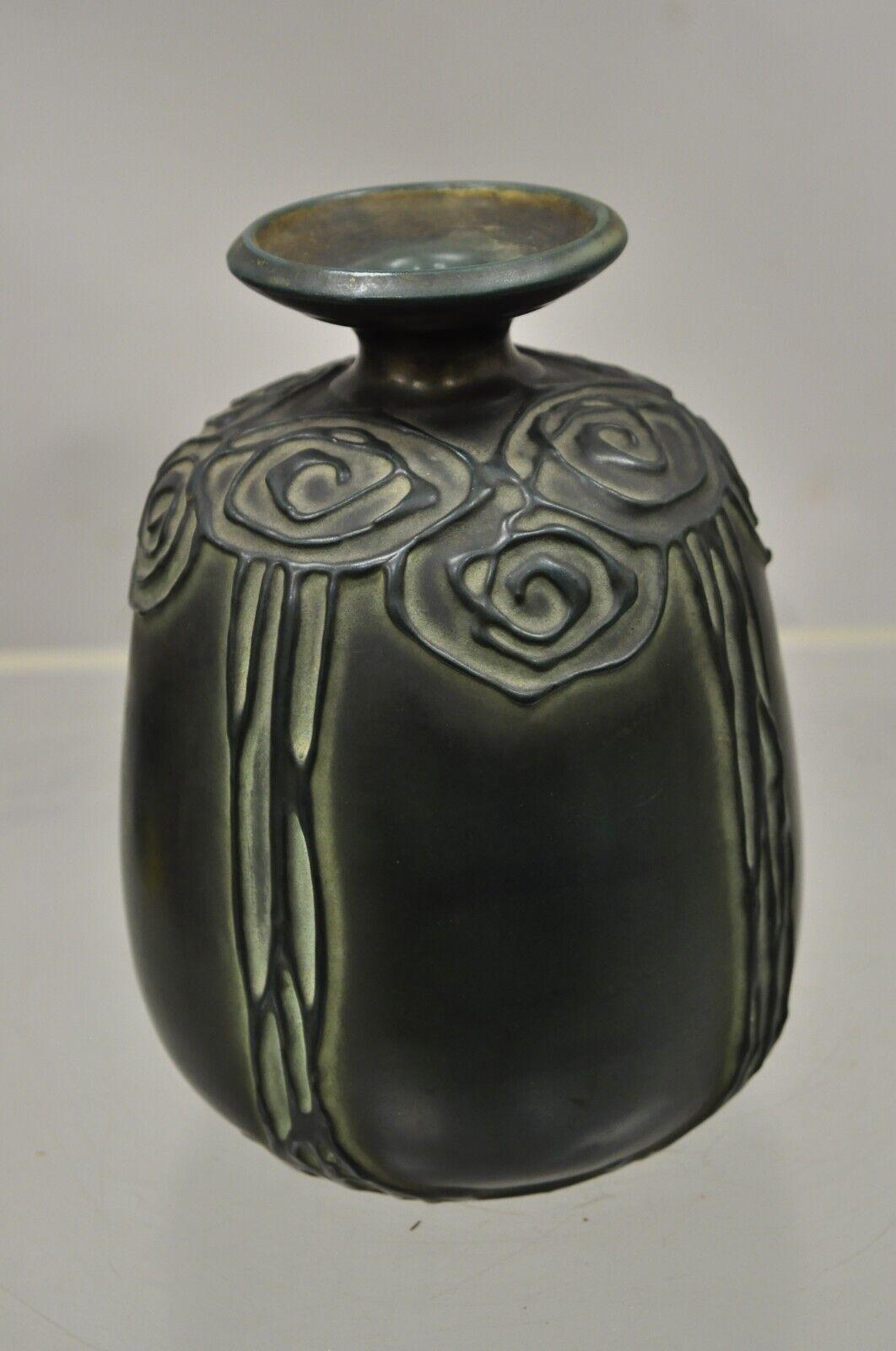 Antique Amphora blue green iridescent 3263 vase 8