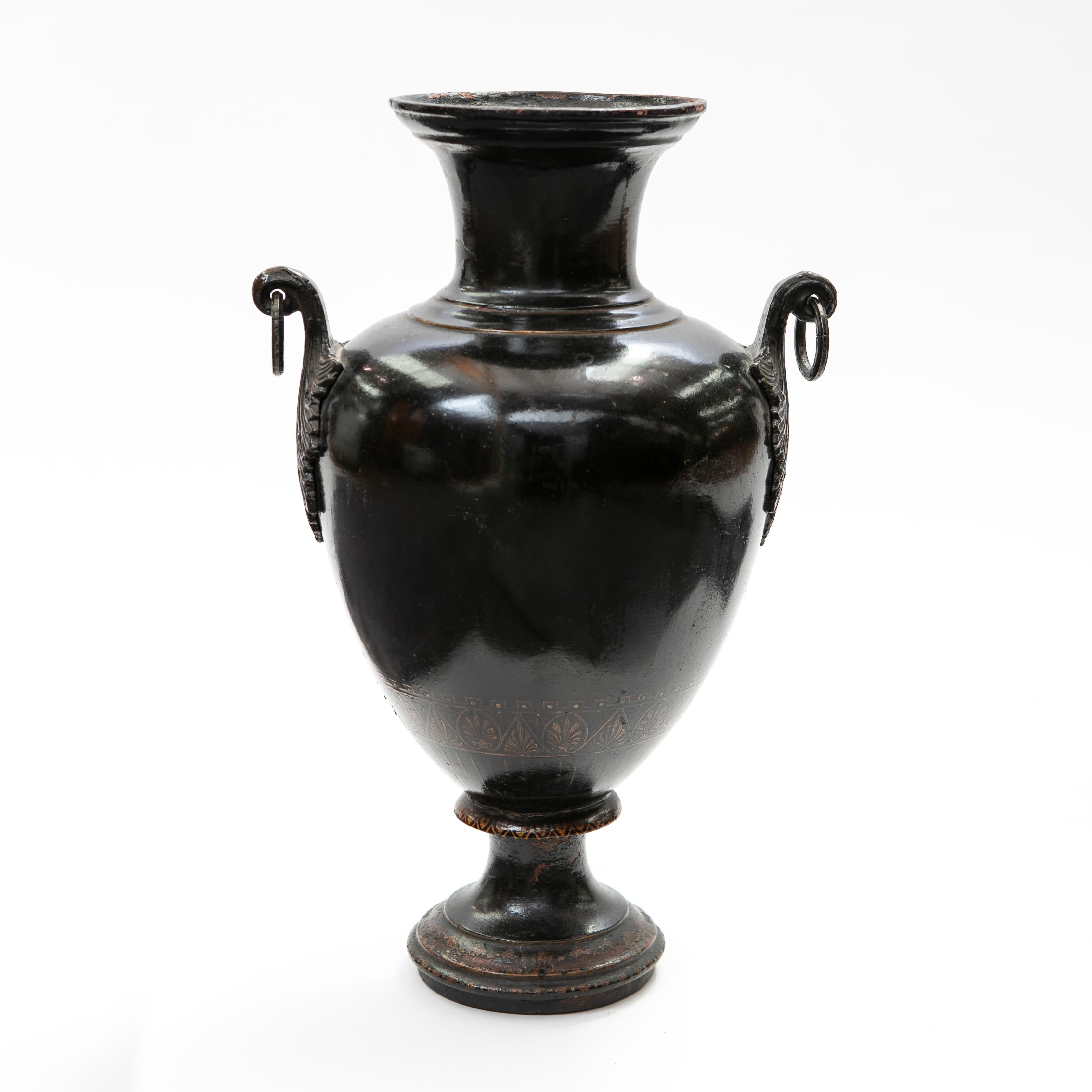 Danish Decorated Amphora in Classical Greek Style For Sale