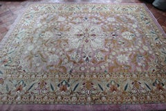 Antique Amritsar Carpet, India, Soft Pink Tones