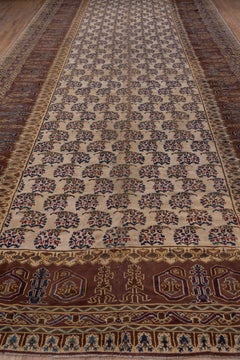 Antique Amritsar Gallery Carpet, circa 1920s, Mansion Length