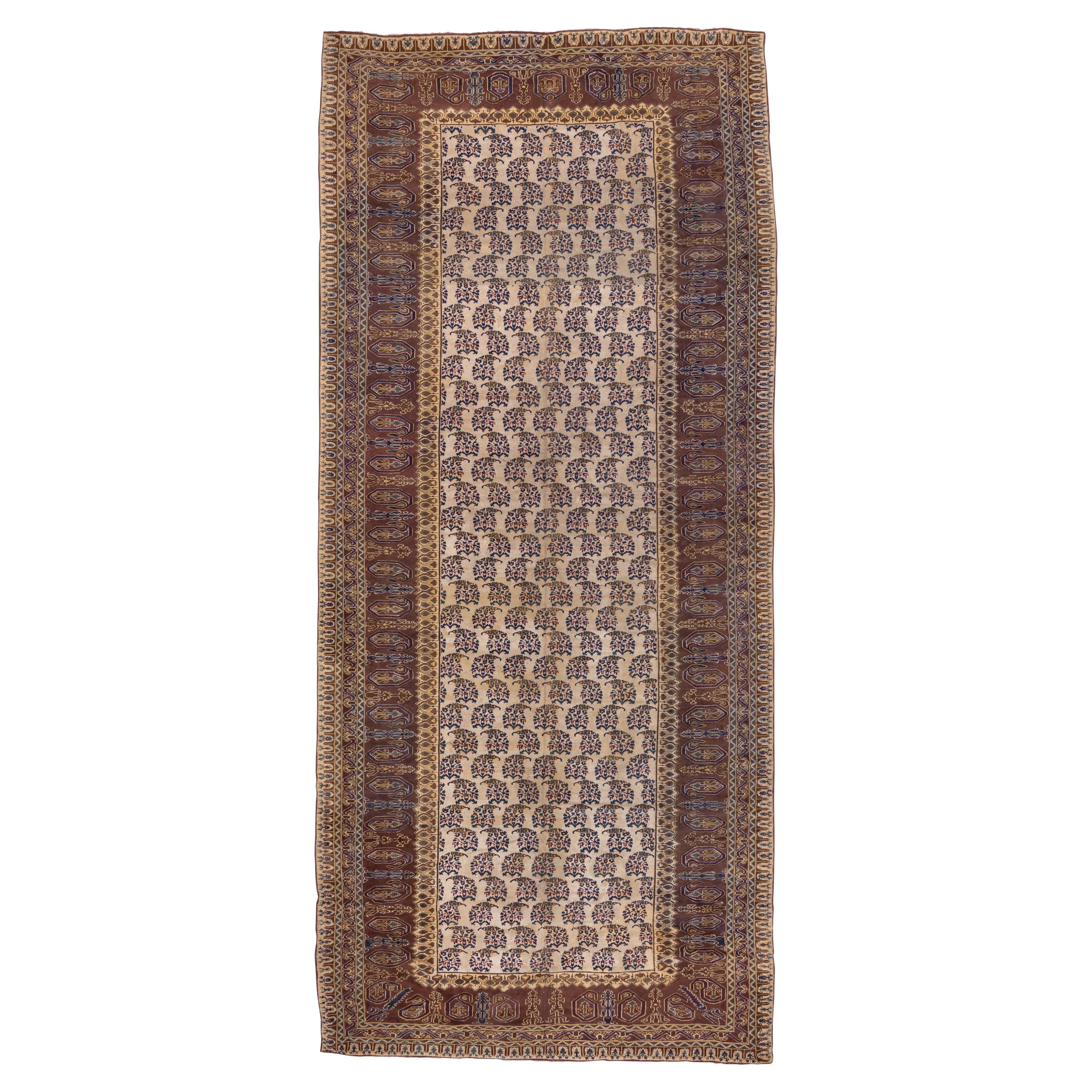 Tapis d'antiquités d'Amritsar Gallery, vers les années 1920, longueur manoir