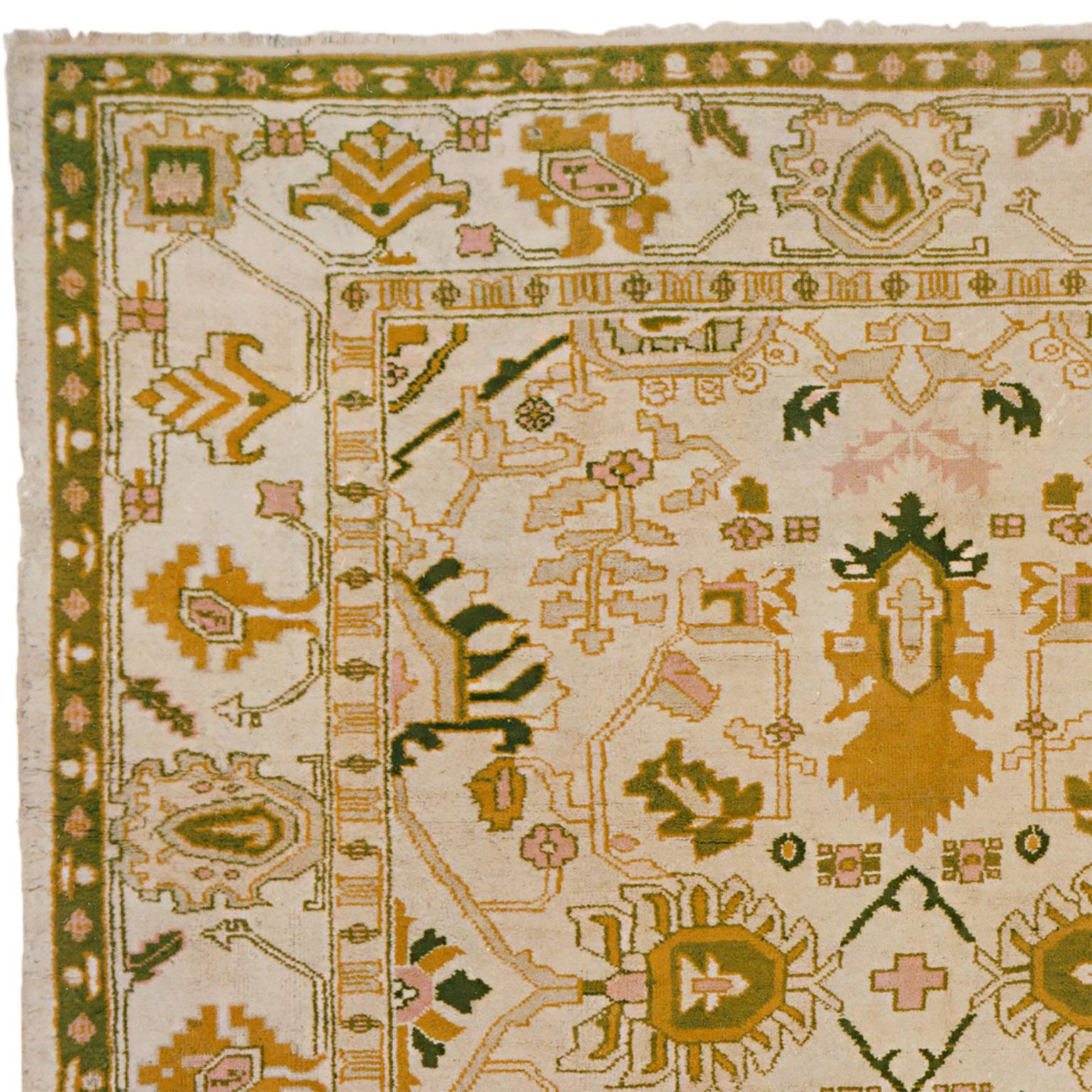 Hand-Woven Antique Amritsar Rug For Sale