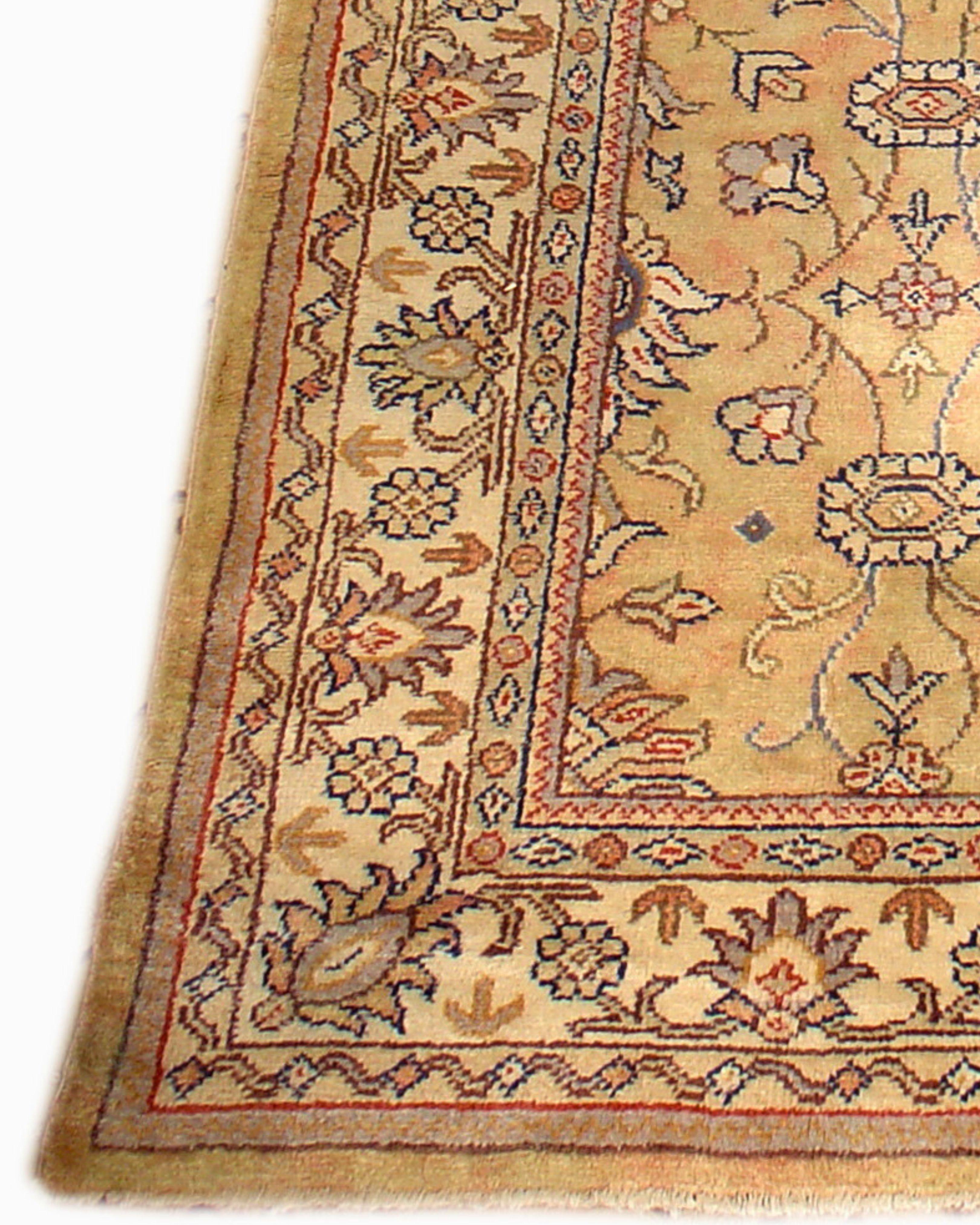 Hand-Knotted Antique Anataolian Oushak Rug, Early 20th Century For Sale
