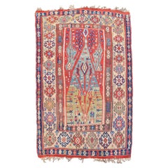 Antique Anatolian Bayburt Kilim, 19th Century