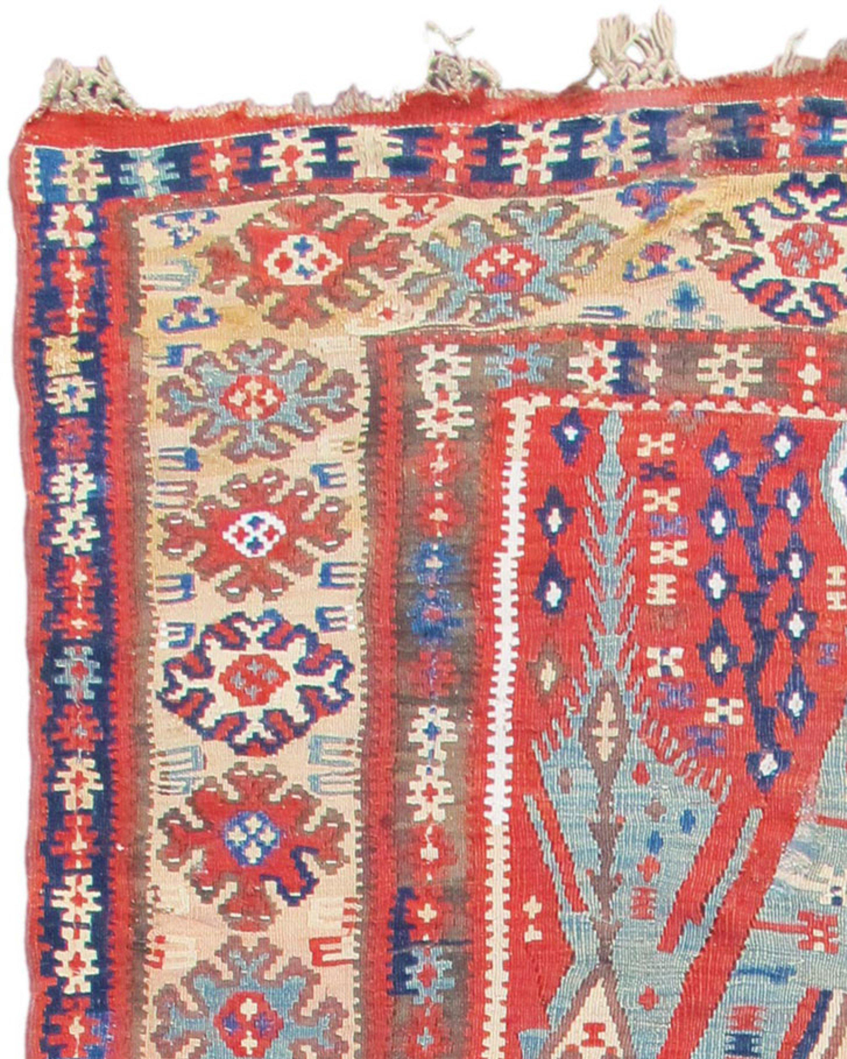 Turkish Antique Anatolian Bayburt Kilim Rug, 19th Century For Sale