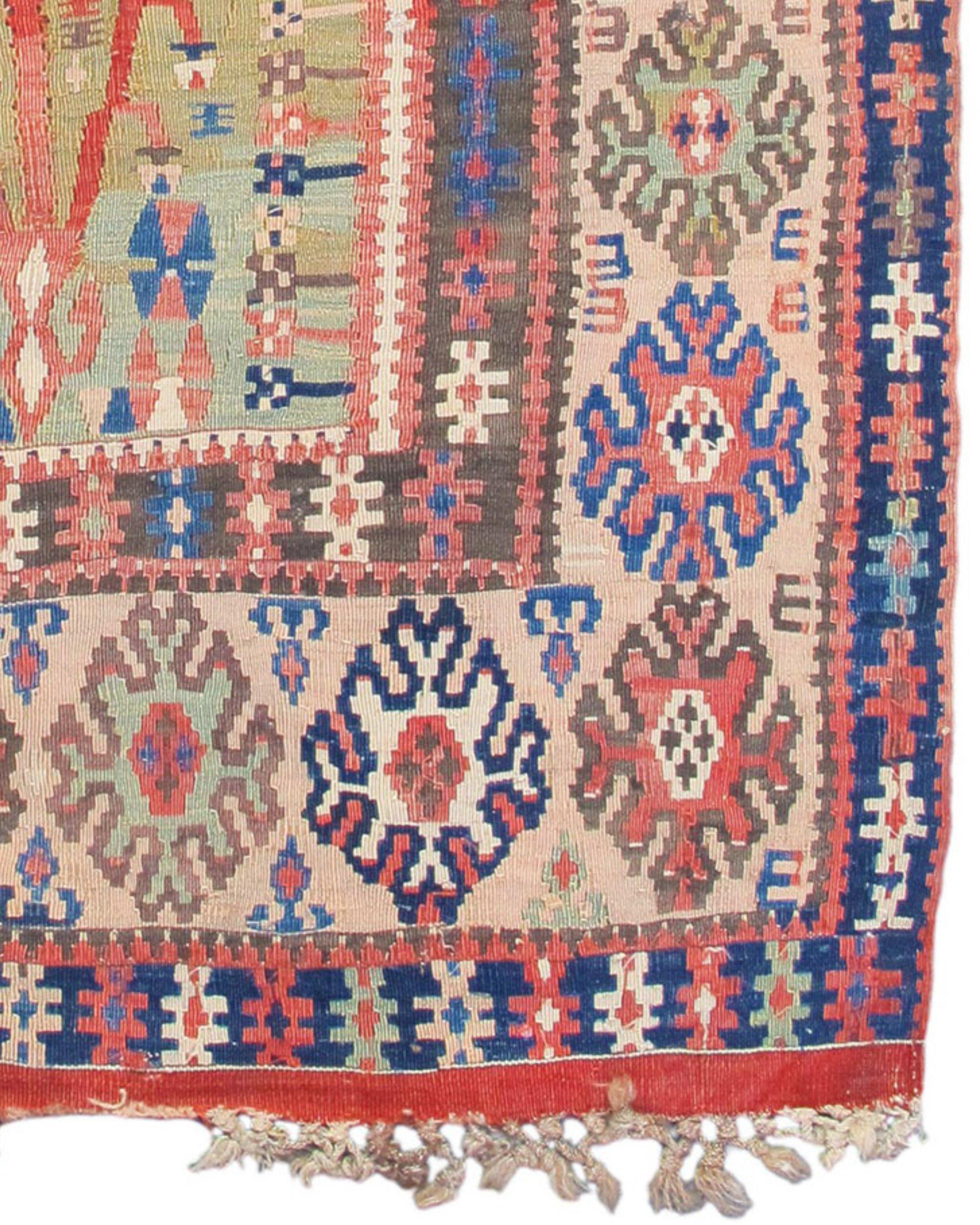 Antique Anatolian Bayburt Kilim Rug, 19th Century In Excellent Condition For Sale In San Francisco, CA