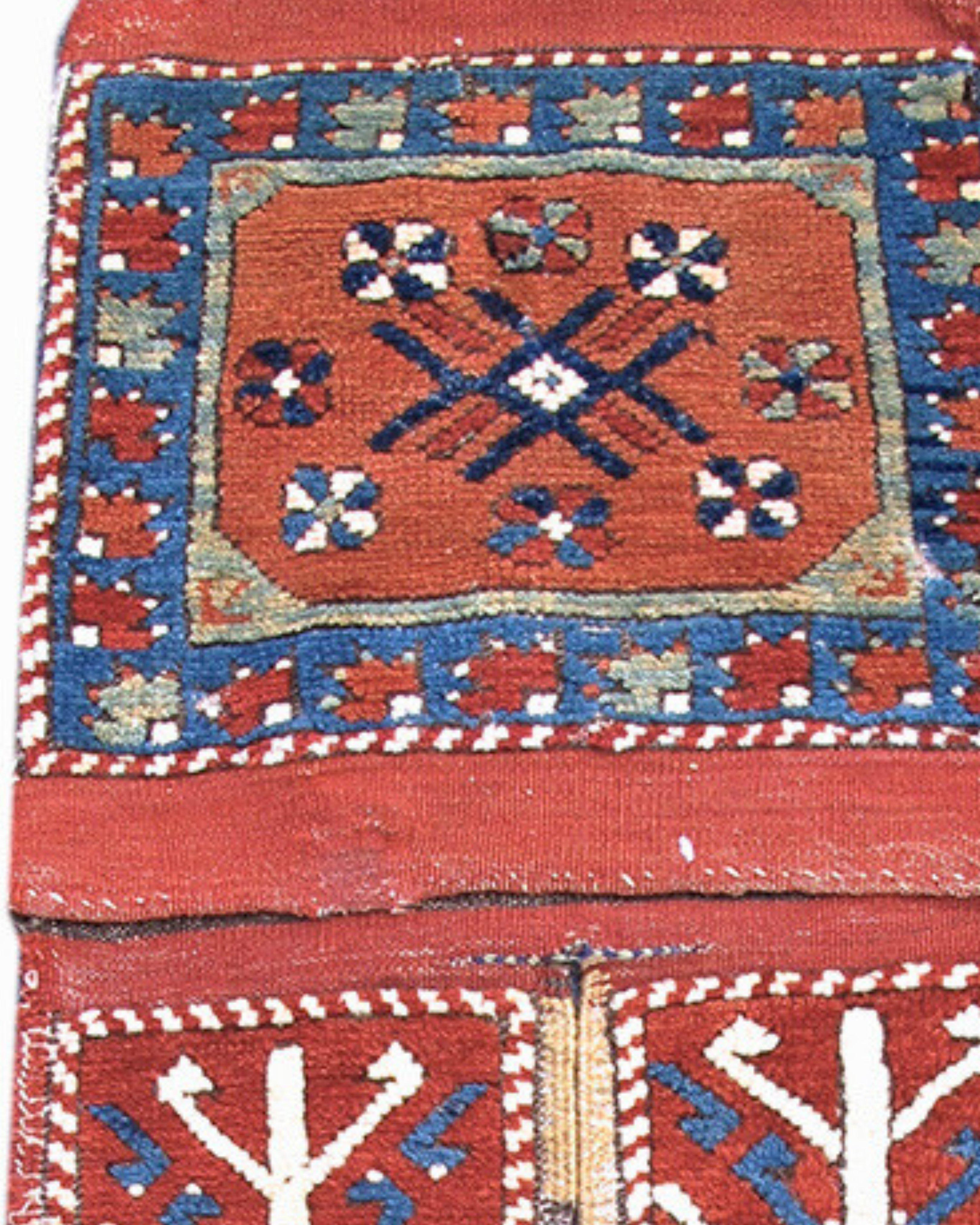 Persian Antique Anatolian Bergama Heybe Bags, Late 19th Century For Sale