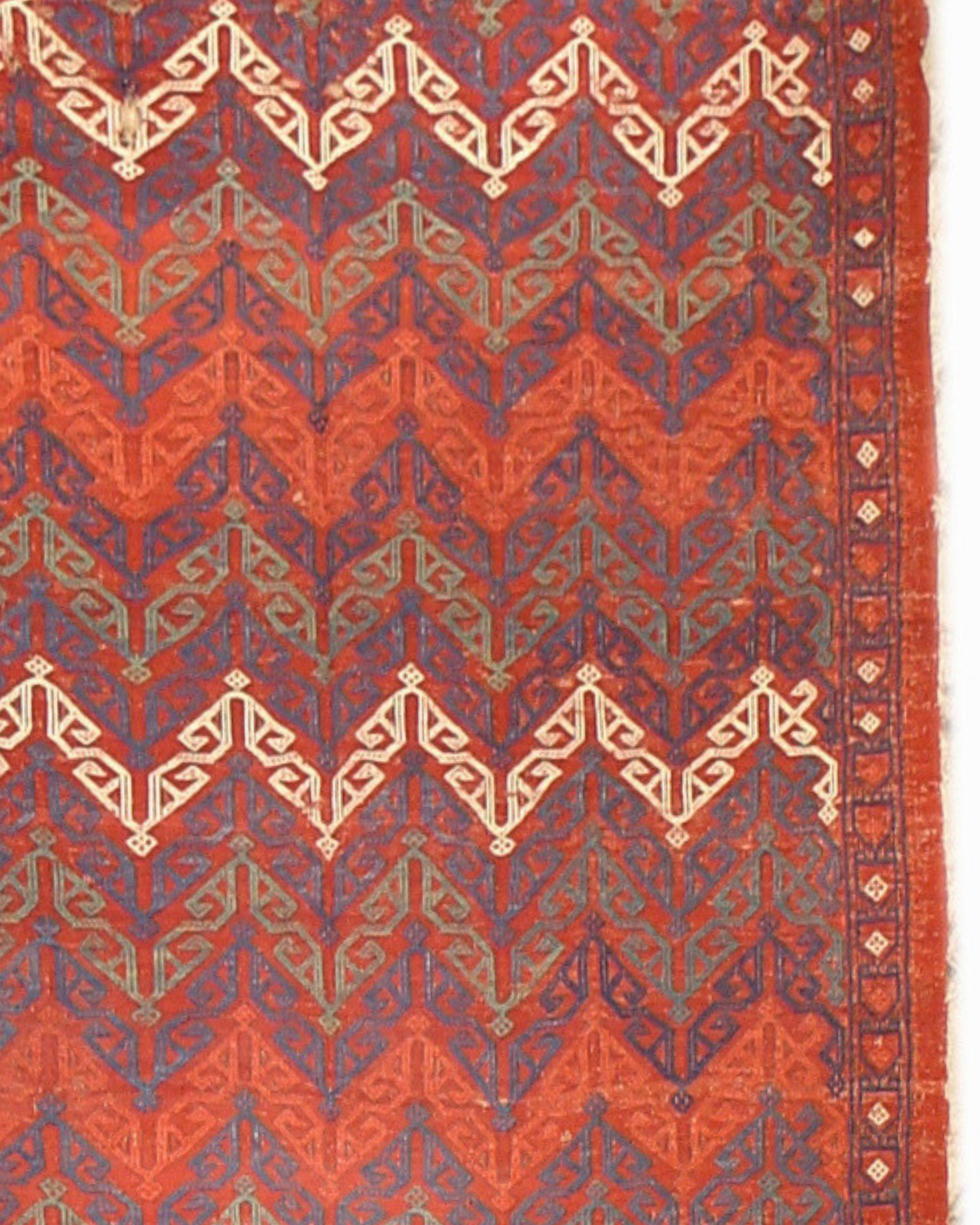 Antiker anatolisch-türkischer Bergama Jajim-Teppich, 19.

Zusätzliche Informationen:
Abmessungen: 4'7