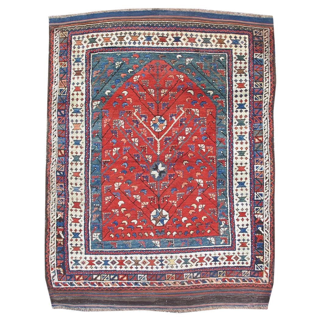 Ancien tapis de prière anatolien Dazghiri, fin du 19e siècle