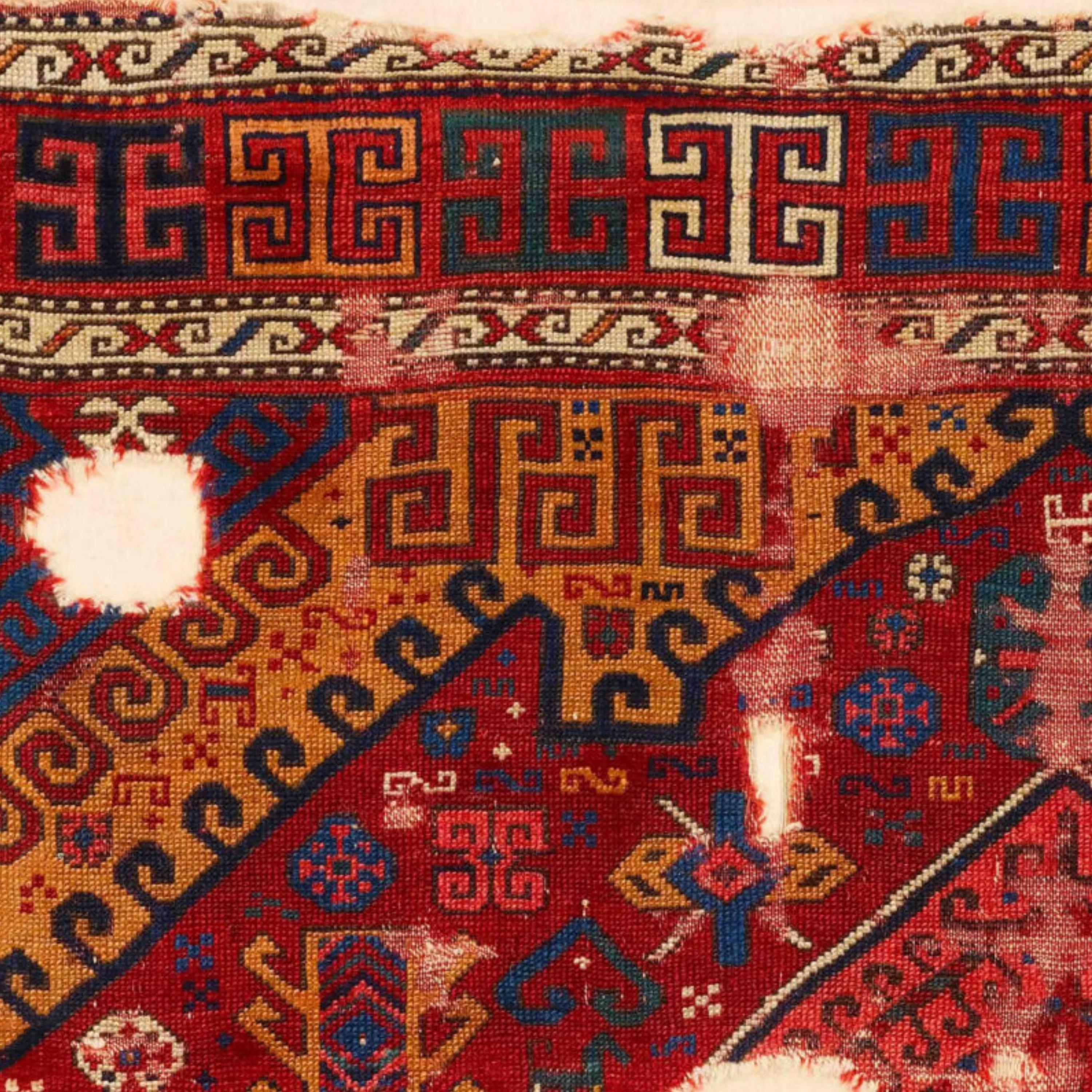 Antique Anatolian Fragment Early 17th Century Anatolian Rug
