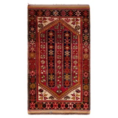 Antique Anatolian Geometric Red and Blue Wool Rug from Rug & Kilim