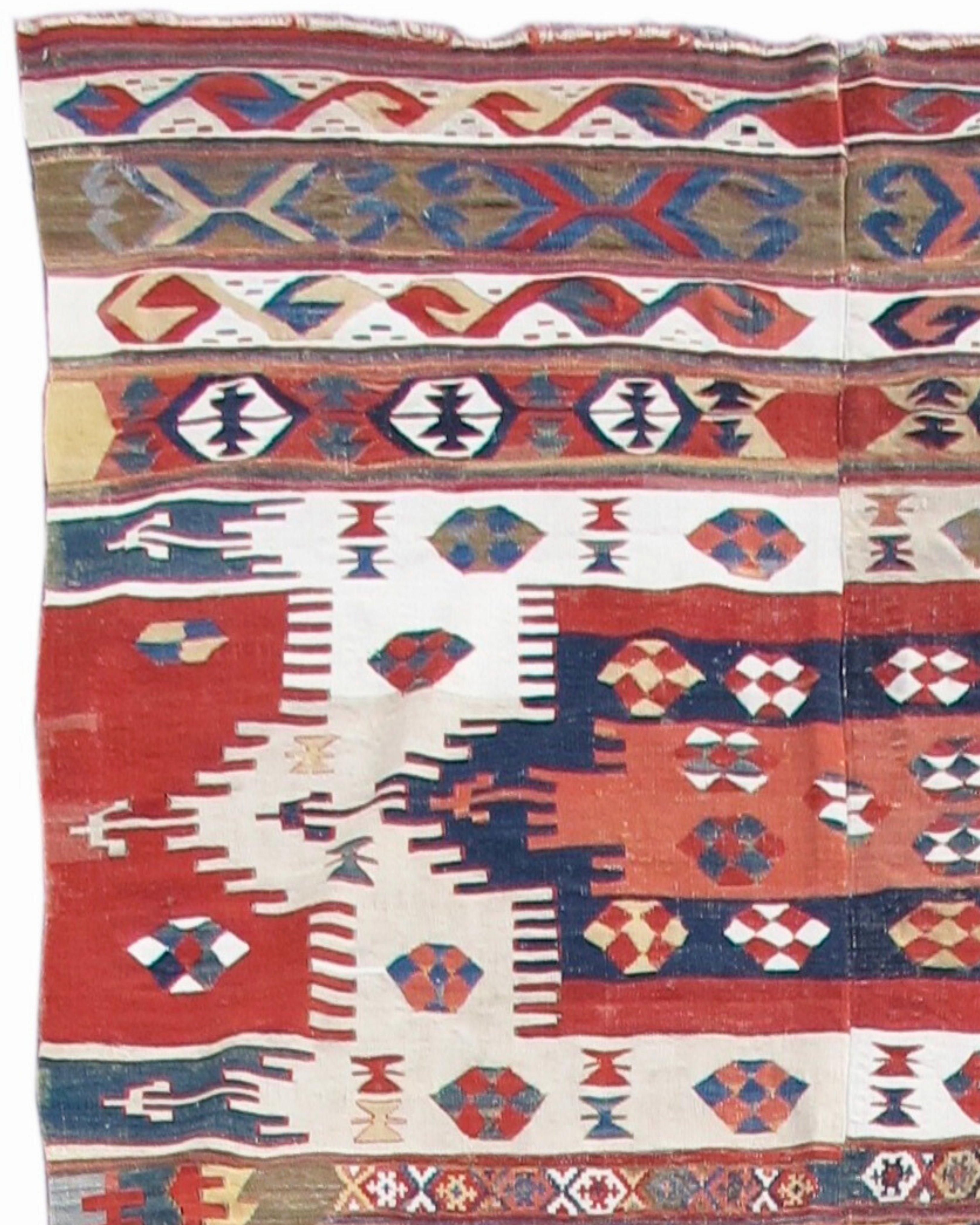 Antique Anatolian Karapinar Kilim Rug, 19th Century In Good Condition For Sale In San Francisco, CA