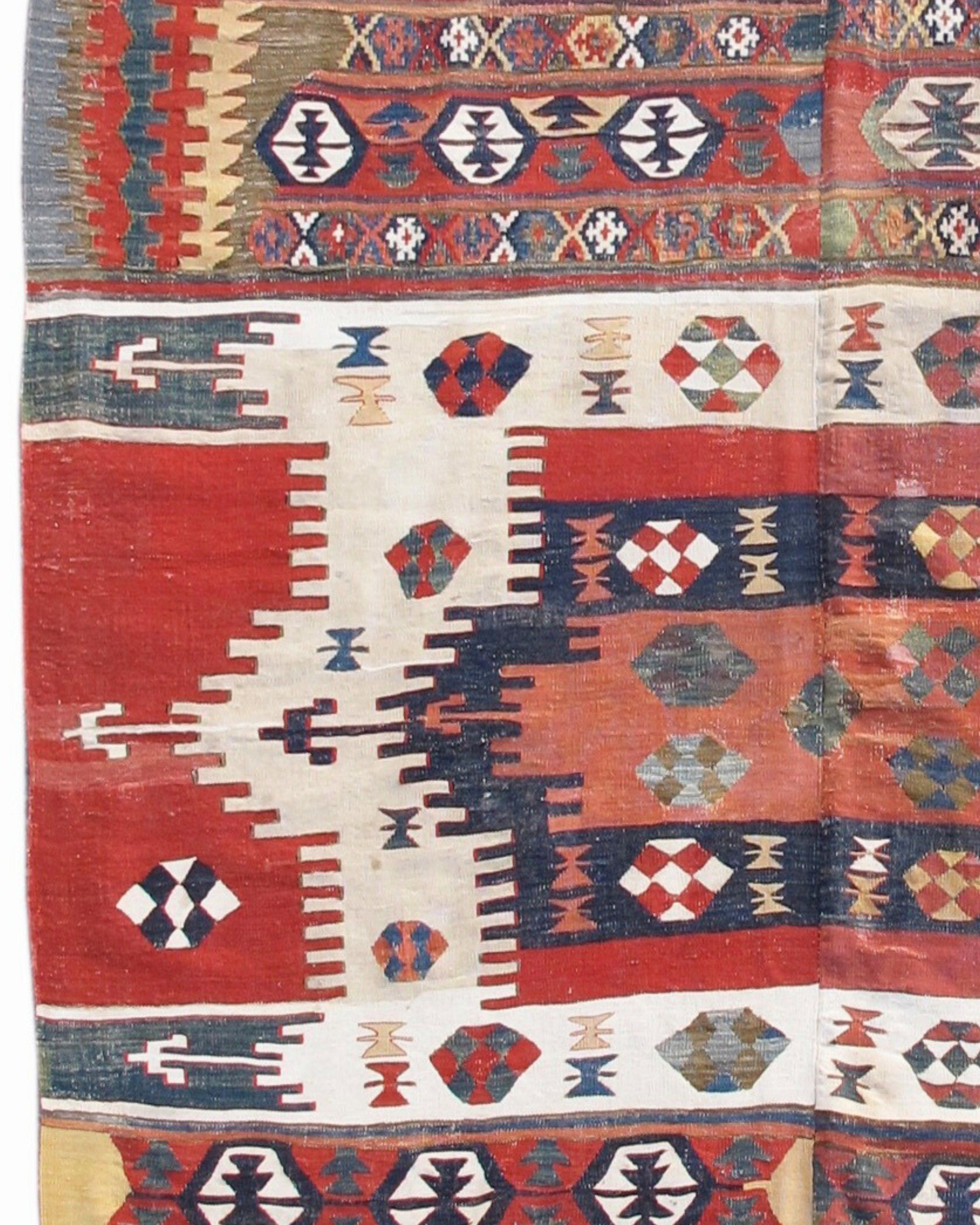 Antique Anatolian Karapinar Kilim Rug, 19th Century For Sale 1