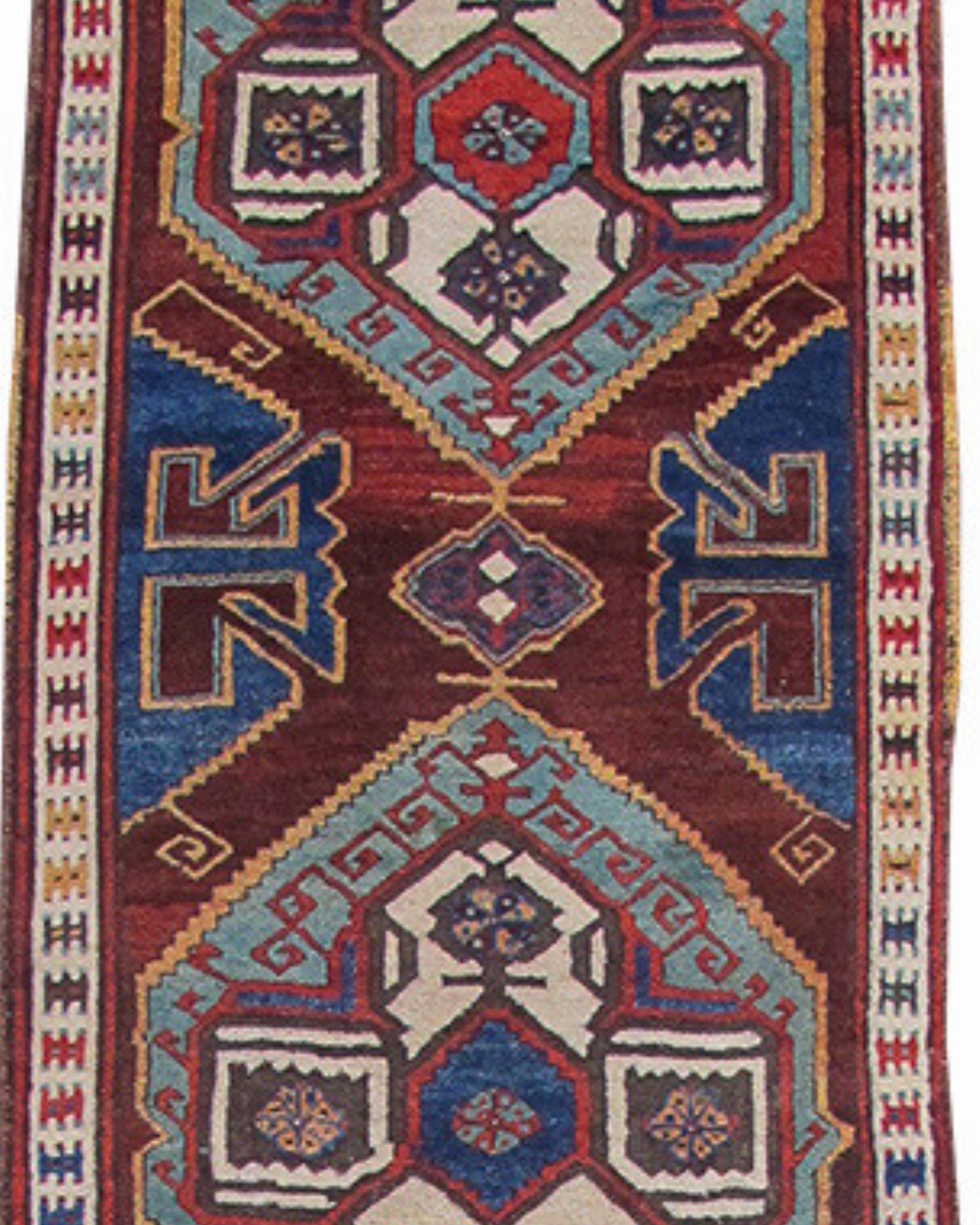 Wool Antique Anatolian Karapinar Runner, Late 19th Century For Sale