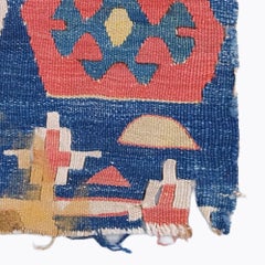 Antique Anatolian Kilim Fragment - Mid 19th Century