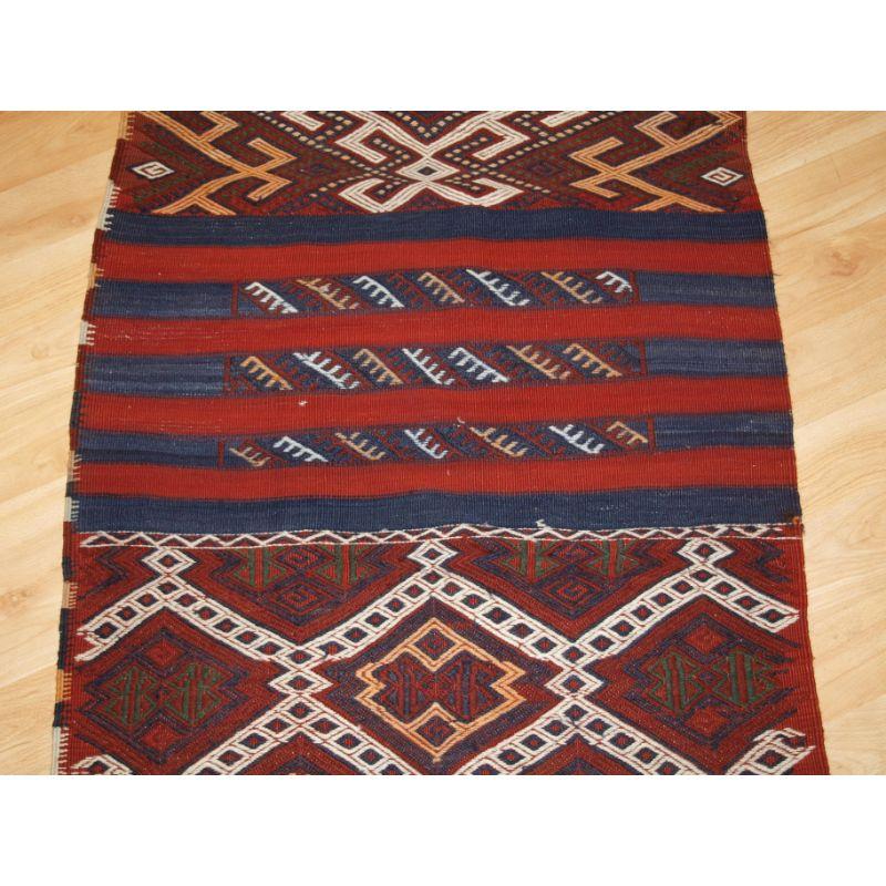 Antique Anatolian Kilim Runner from the Malayta Region of Turkey In Good Condition For Sale In Moreton-In-Marsh, GB